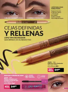 Nuevas ofertas de AVON válidas en toda la República Mexicana desde el 13.09.2025. ¡Encuentra las mejores ofertas en LÁPIZ PARA CEJAS E ILUMINADOR, Lápiz para cejas e iluminador Tono negro. 0,48 g! | Página: 58