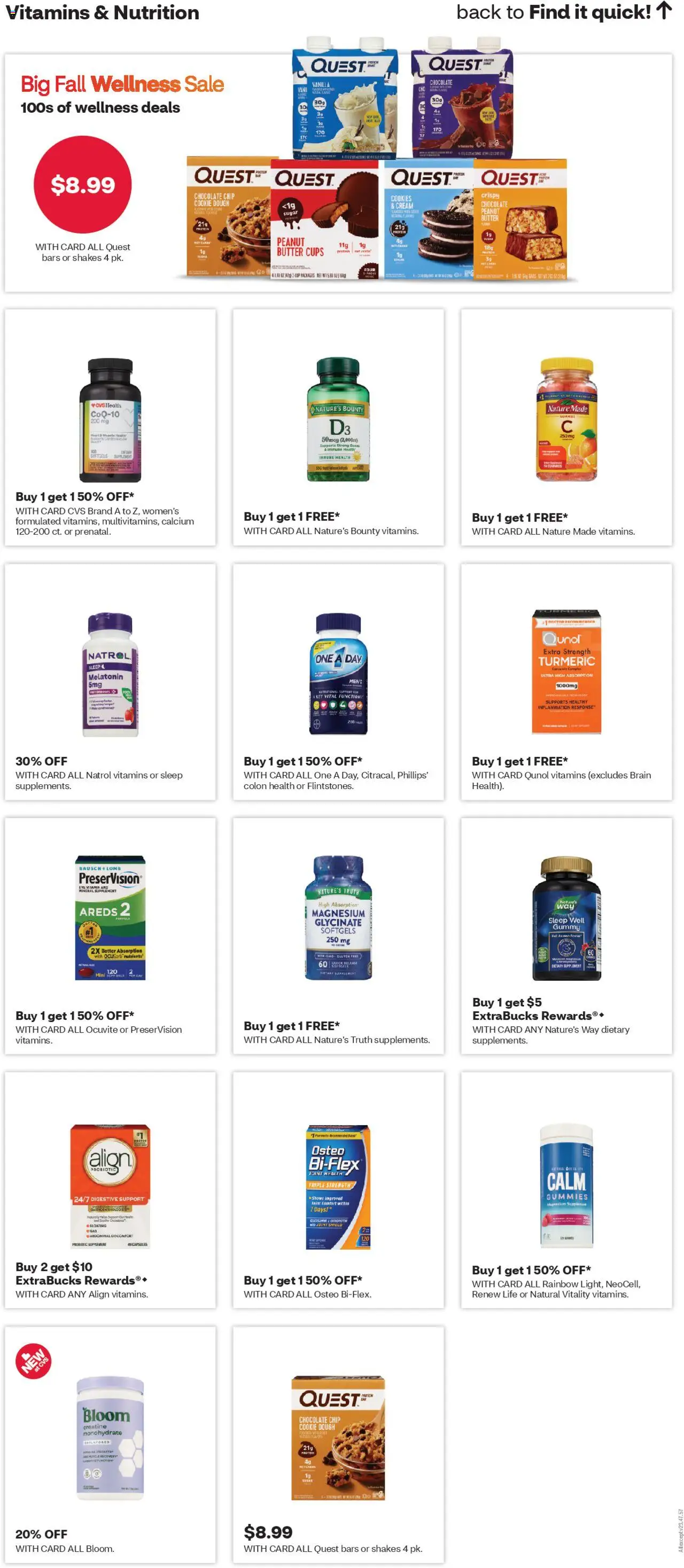 CVS Pharmacy Weekly Ad - MA - valid from 28.09.2025 | Page: 8 | Products: Magnesium, CoQ10, Butter, Chocolate Chip