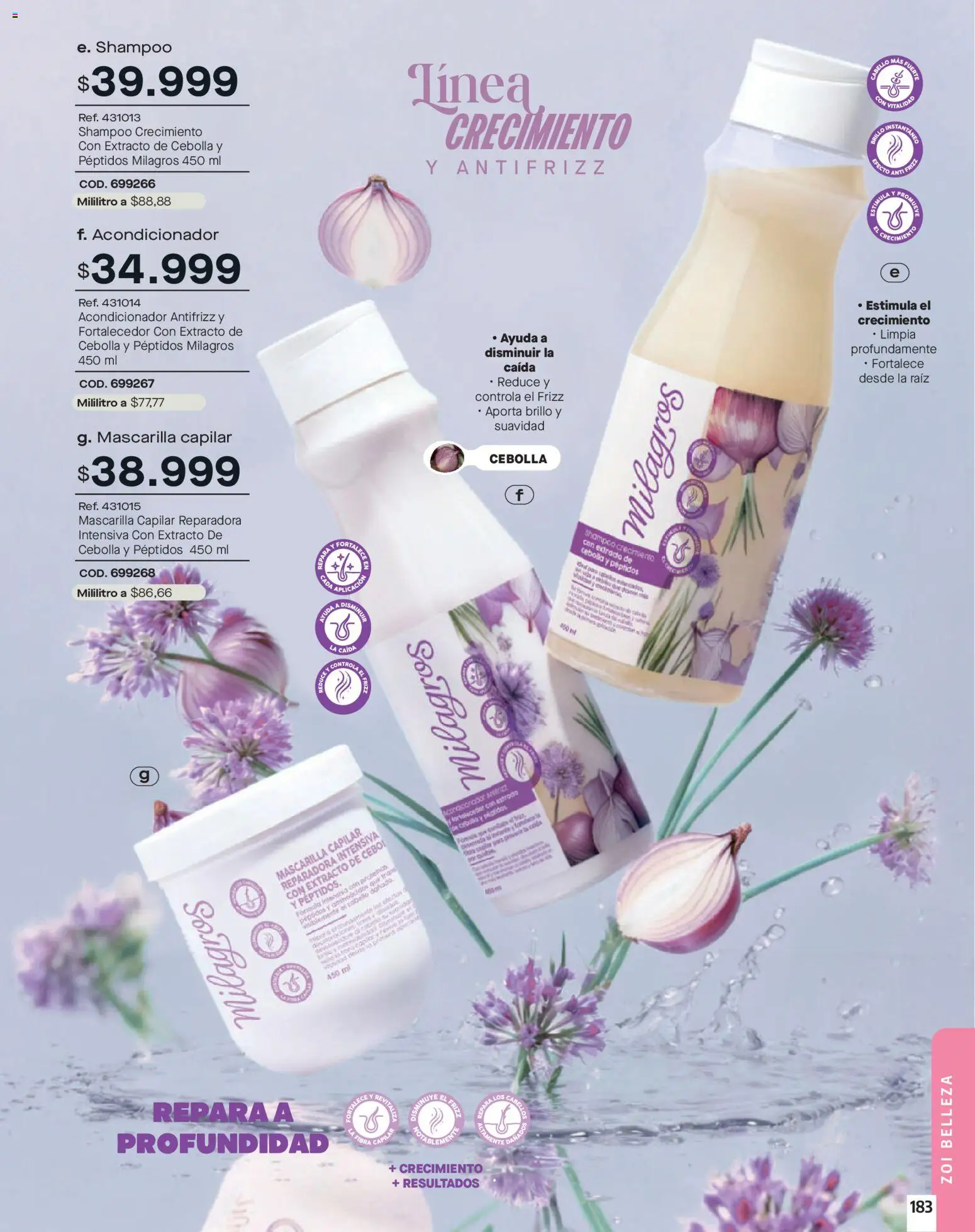 Carmel revista - valida desde el 01.03.2026 | Página: 183 | Productos: Shampoo, Brillo, Cebolla, Mascarilla