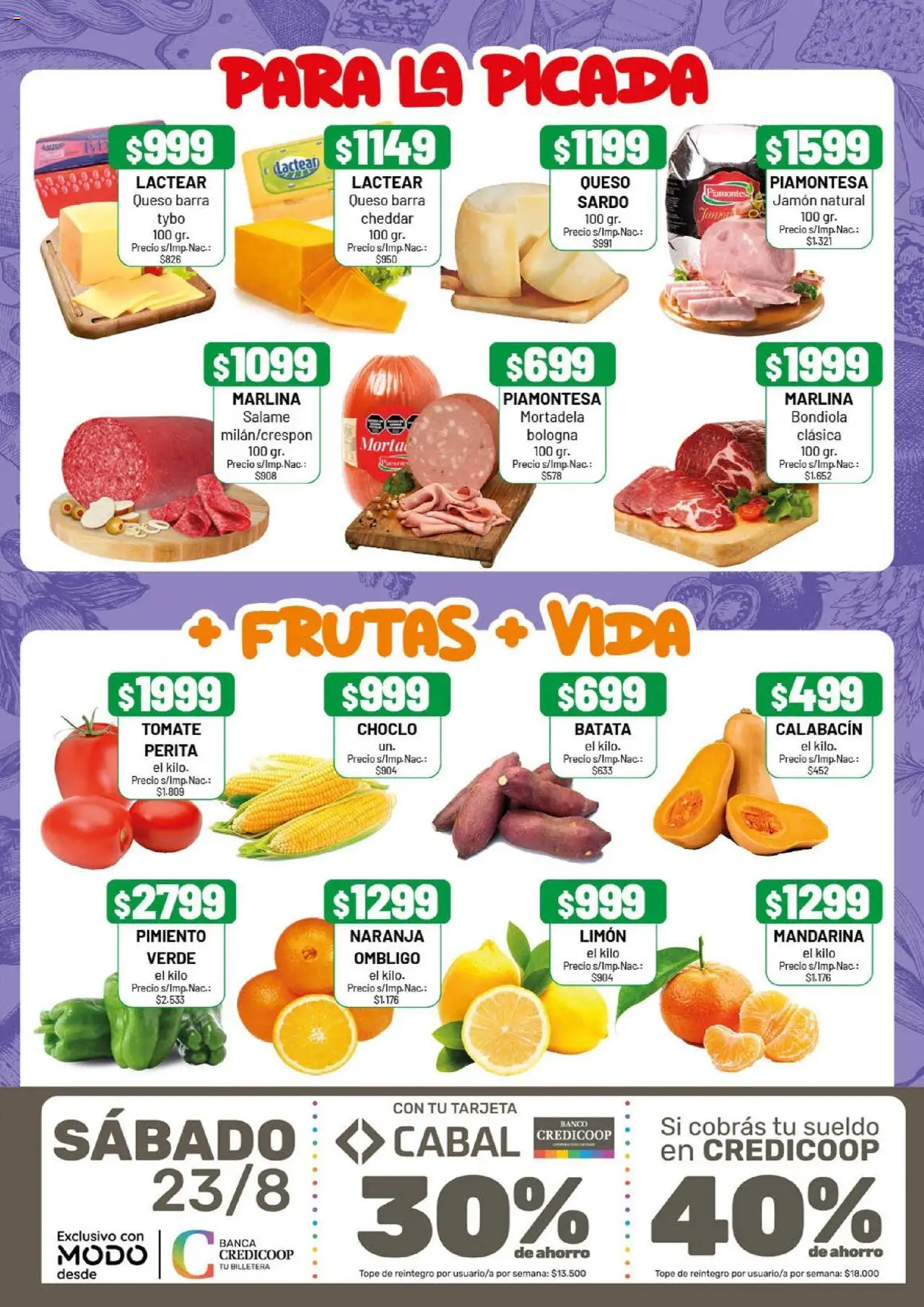 Almacor catálogo │ válido desde el 21.08.2025 | Página: 3 | Productos: Choclo, Batata, Queso, Billetera