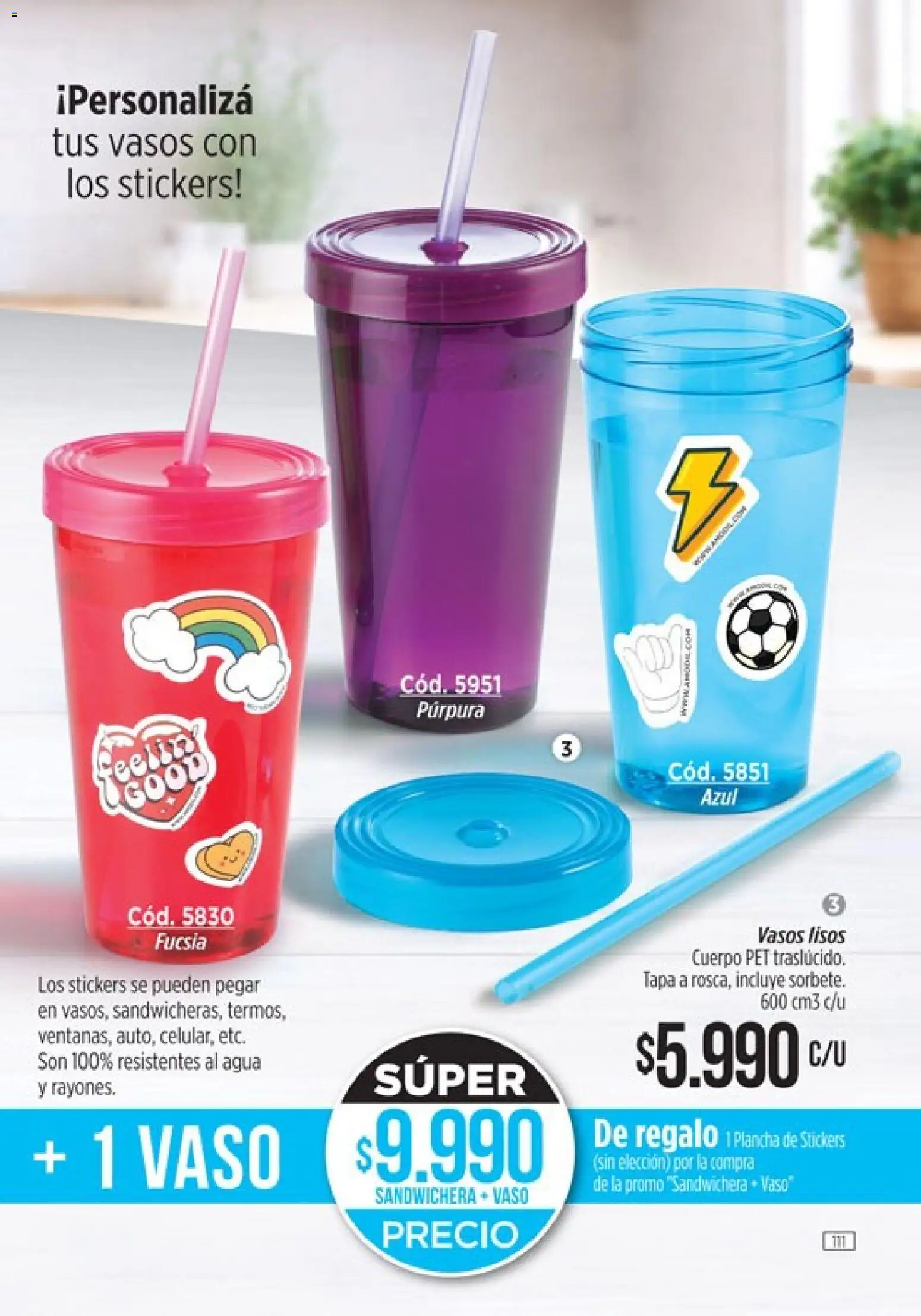 Catálogo Amodil Campaña 6 │ válido desde el 04.03.2026 | Página: 111 | Productos: Sandwichera, Agua, Plancha, Vasos