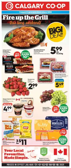 Preview of Calgary Co-op weekly flyer / circulaire from shop Calgary Co-op valid from 31.07.2025