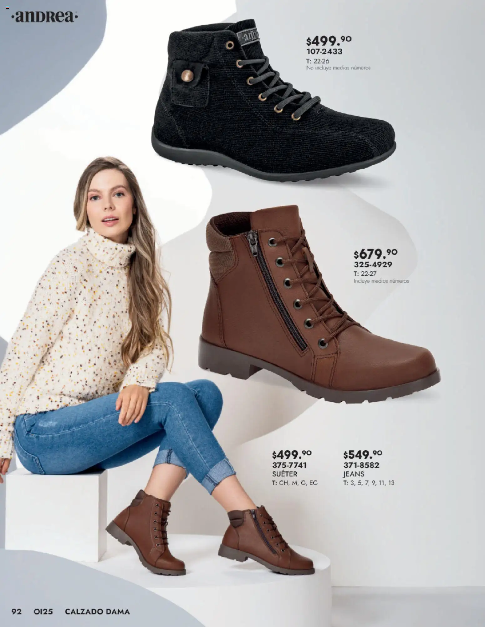 Nuevas ofertas de Andrea válidas en toda la República Mexicana desde el 24.08.2025. ¡Encuentra las mejores ofertas en Andrea - Catálogo Calzado Dama! | Página: 92 | Productos: Suéter