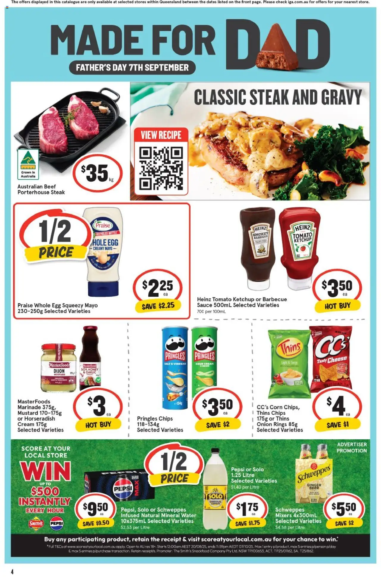 IGA catalogue - valid from 03.09.2025 | Page: 4 | Products: Bacon, Cleaner, Dairy, Muffins