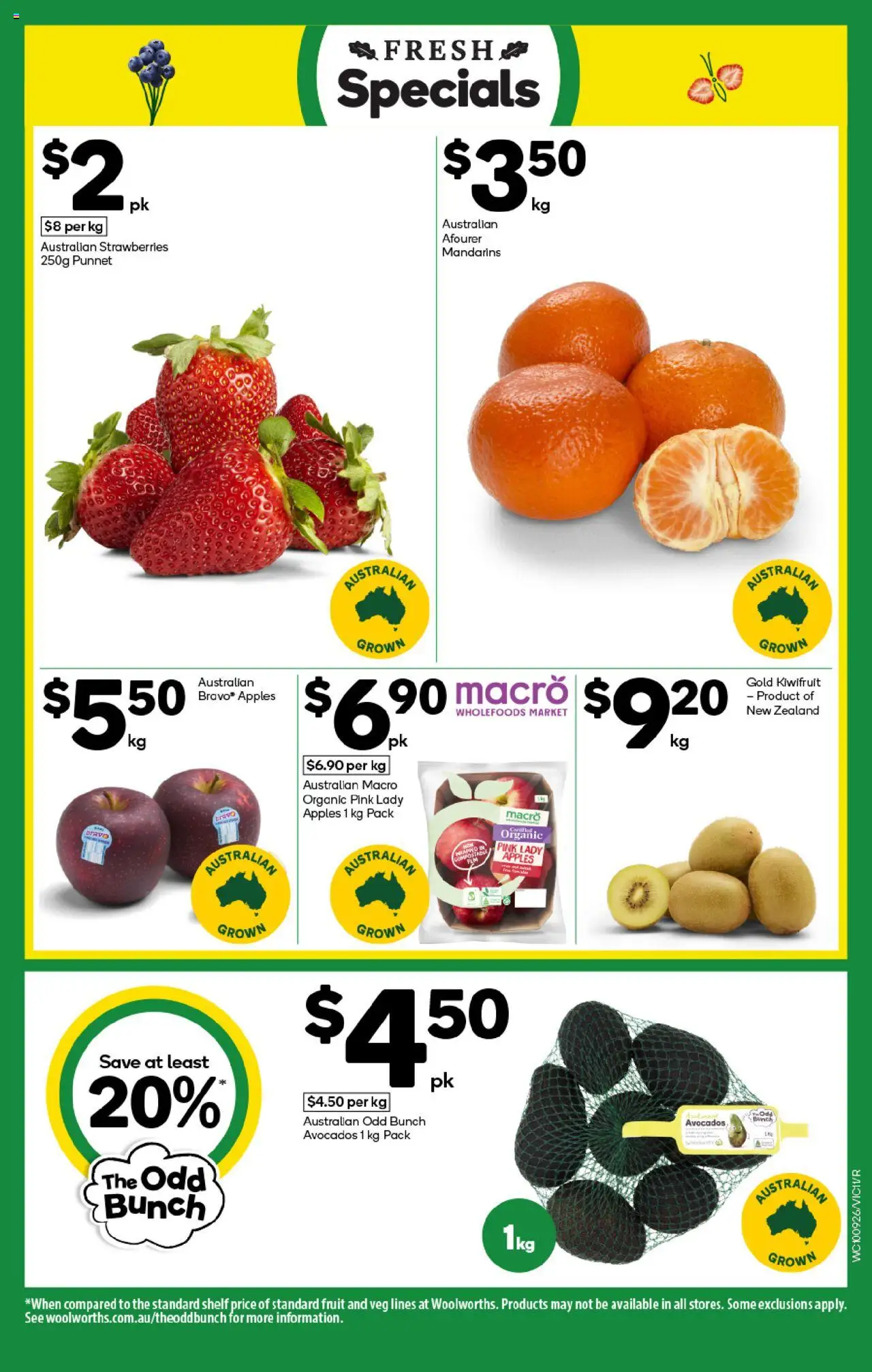 Woolworths catalogue - valid from 10.09.2025 | Page: 11 | Products: Apples, Strawberries, Kiwifruit, Mandarins