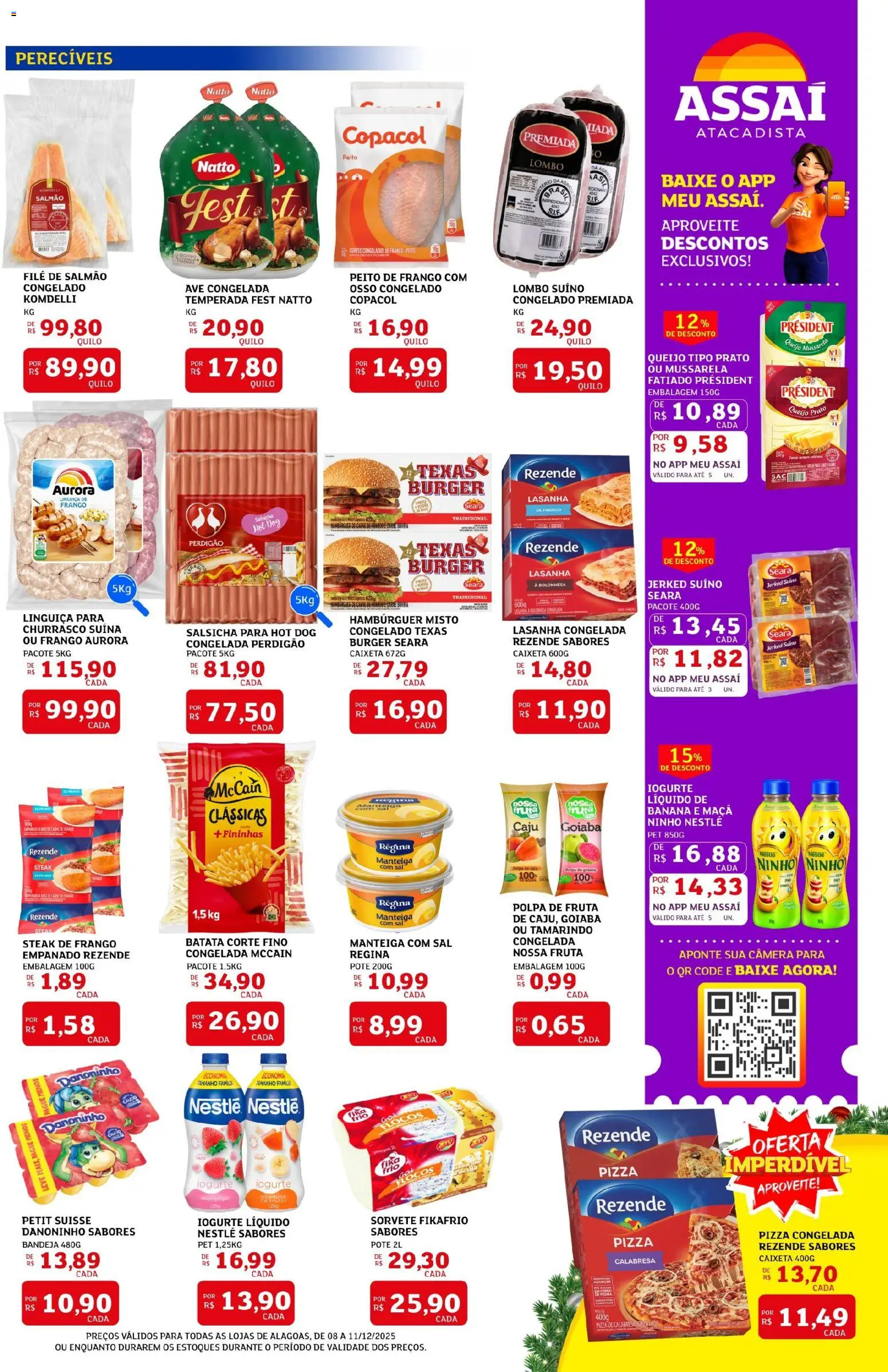 Assaí Atacadista Folheto - válido de 08.12.2025 | Página: 3 | Produtos: Tamarindo, Lombo, Hambúrguer, Sorvete