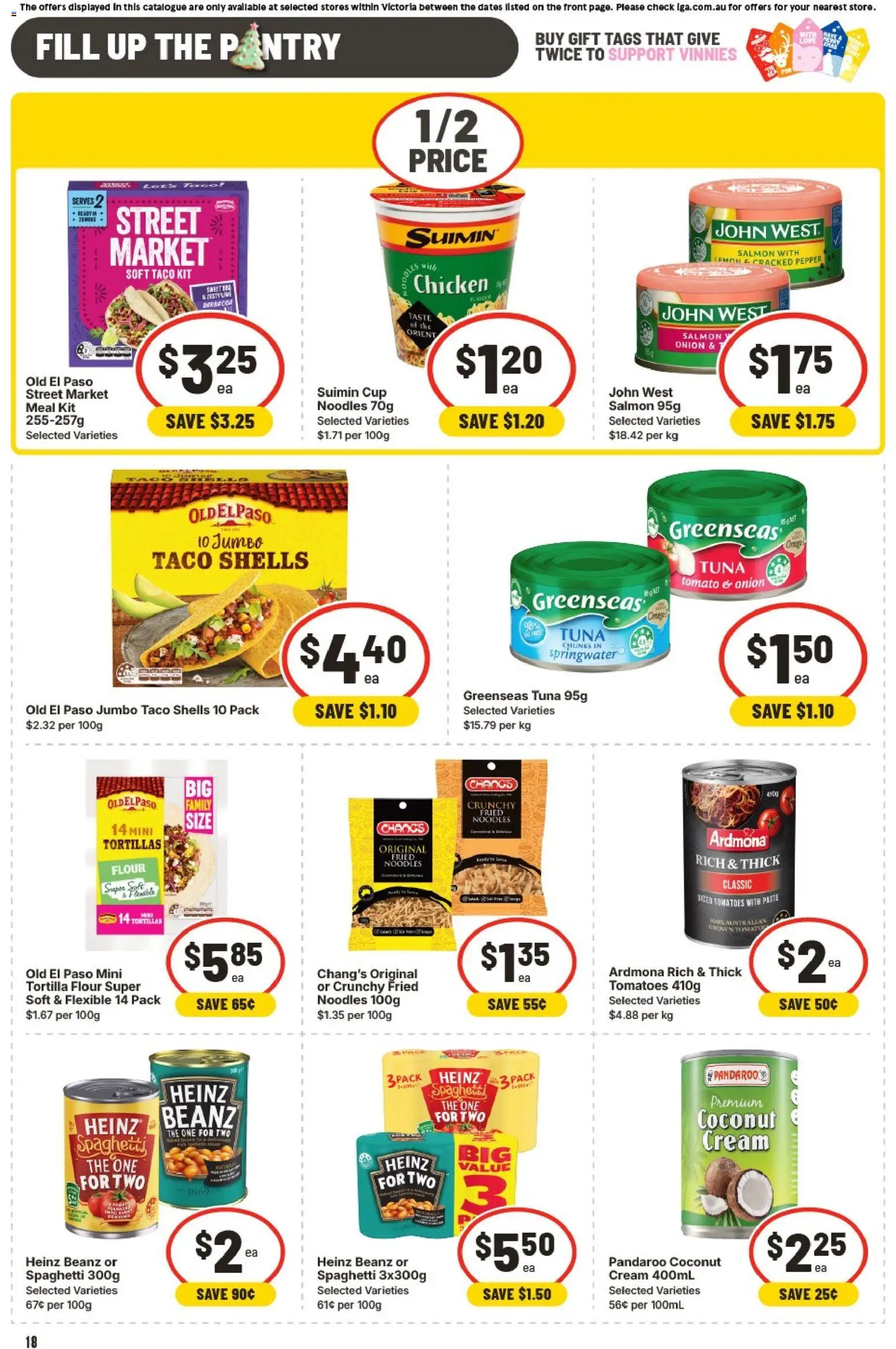 IGA catalogue - valid from 19.11.2025 | Page: 19 | Products: Flour, Chicken, Pepper, Tortillas