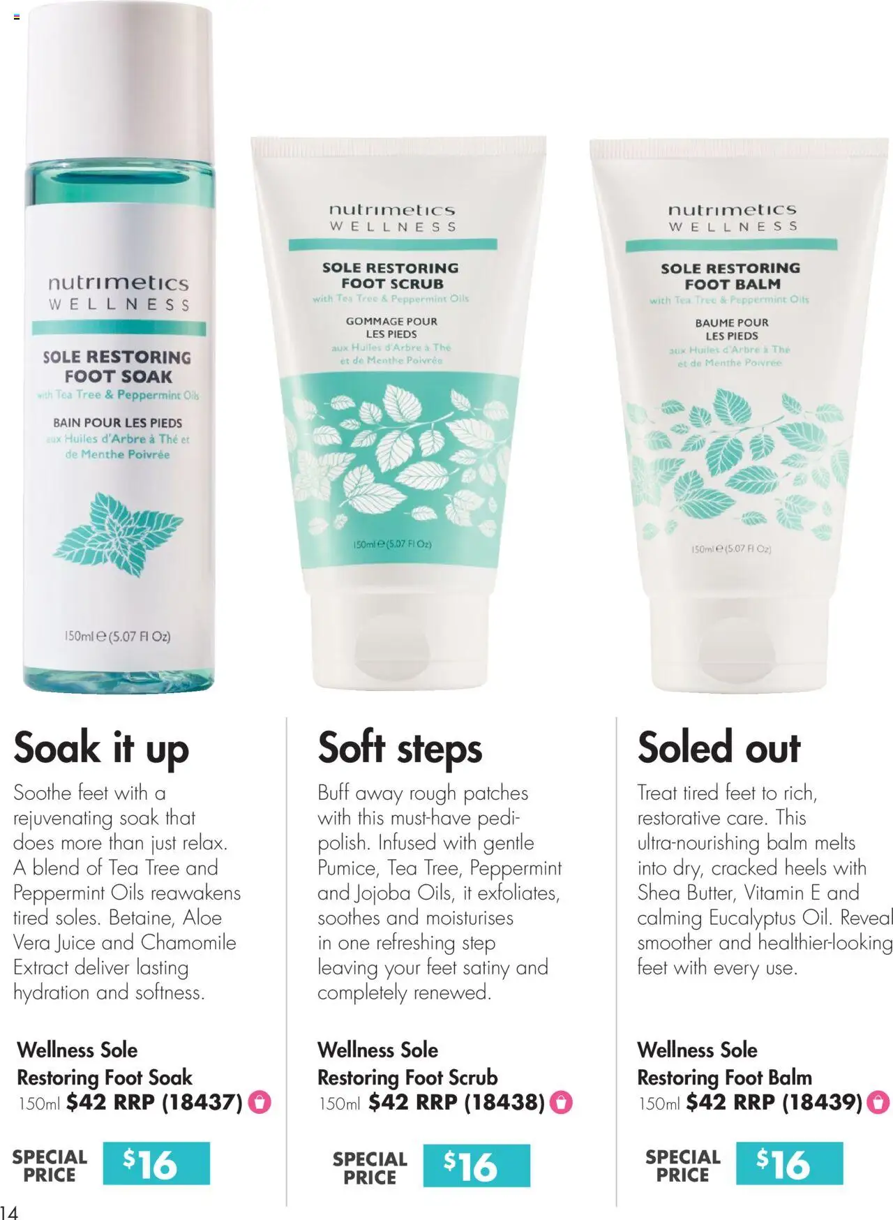 Nutrimetics catalogue - valid from 26.09.2025 | Page: 14 | Products: Heels, Scrub, Tea, Vitamin
