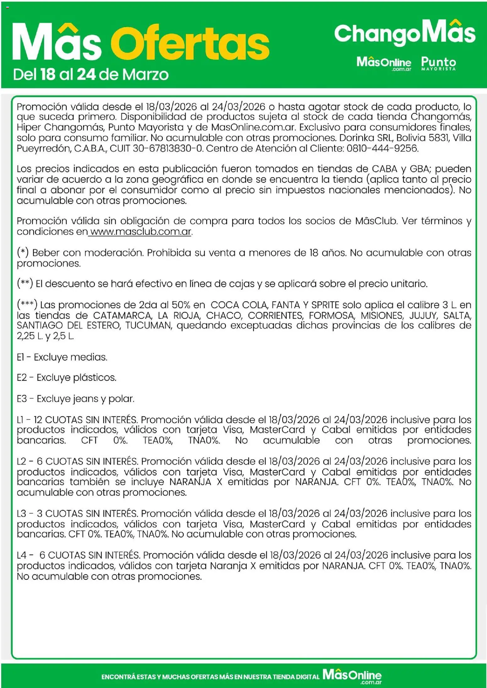 Changomas ofertas │ válido desde el 18.03.2026 | Página: 12 | Productos: Sobre