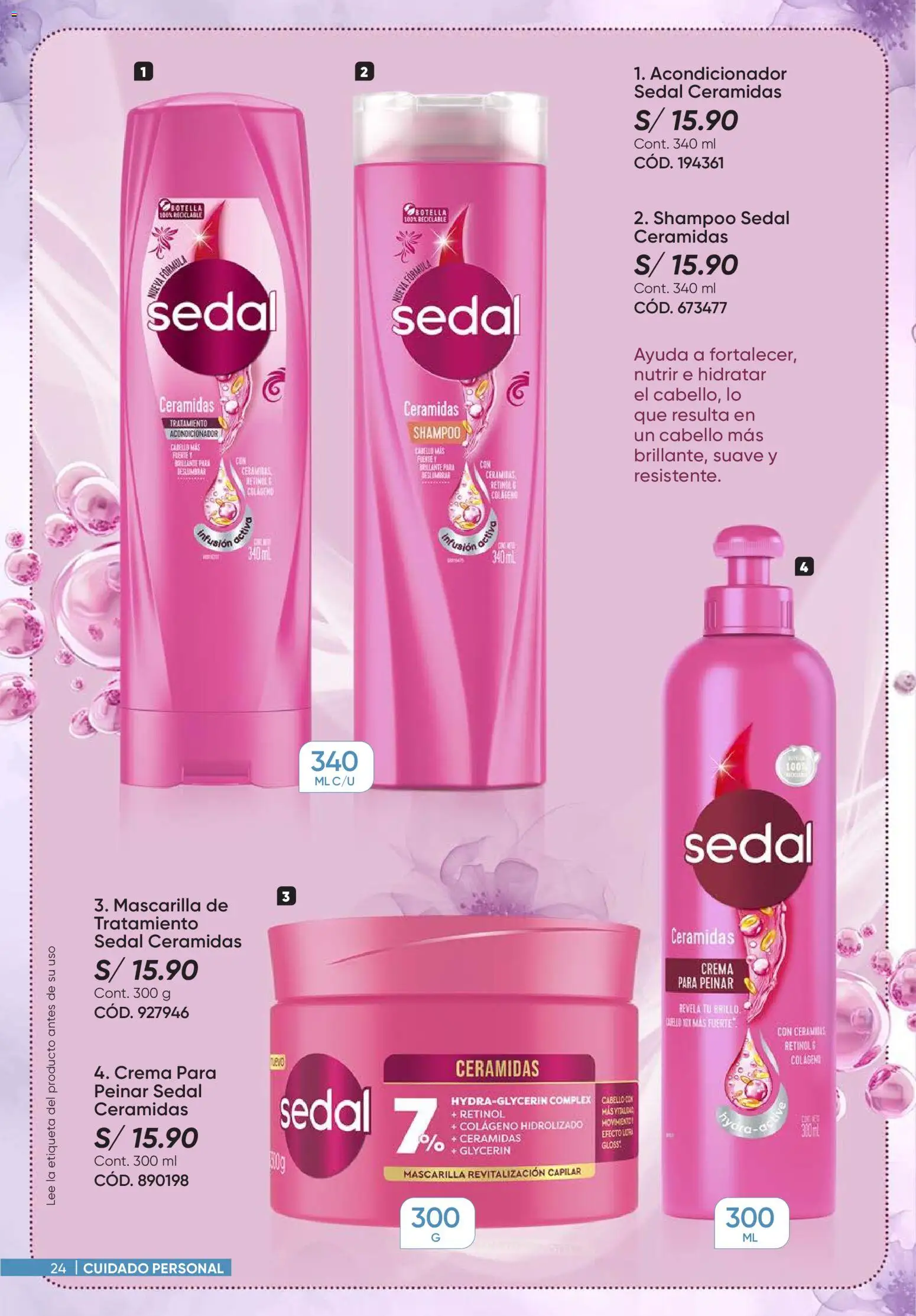 Catálogo Azzorti válido desde 14.04.2026 | Página: 24 | Productos: Shampoo, Acondicionador, Crema