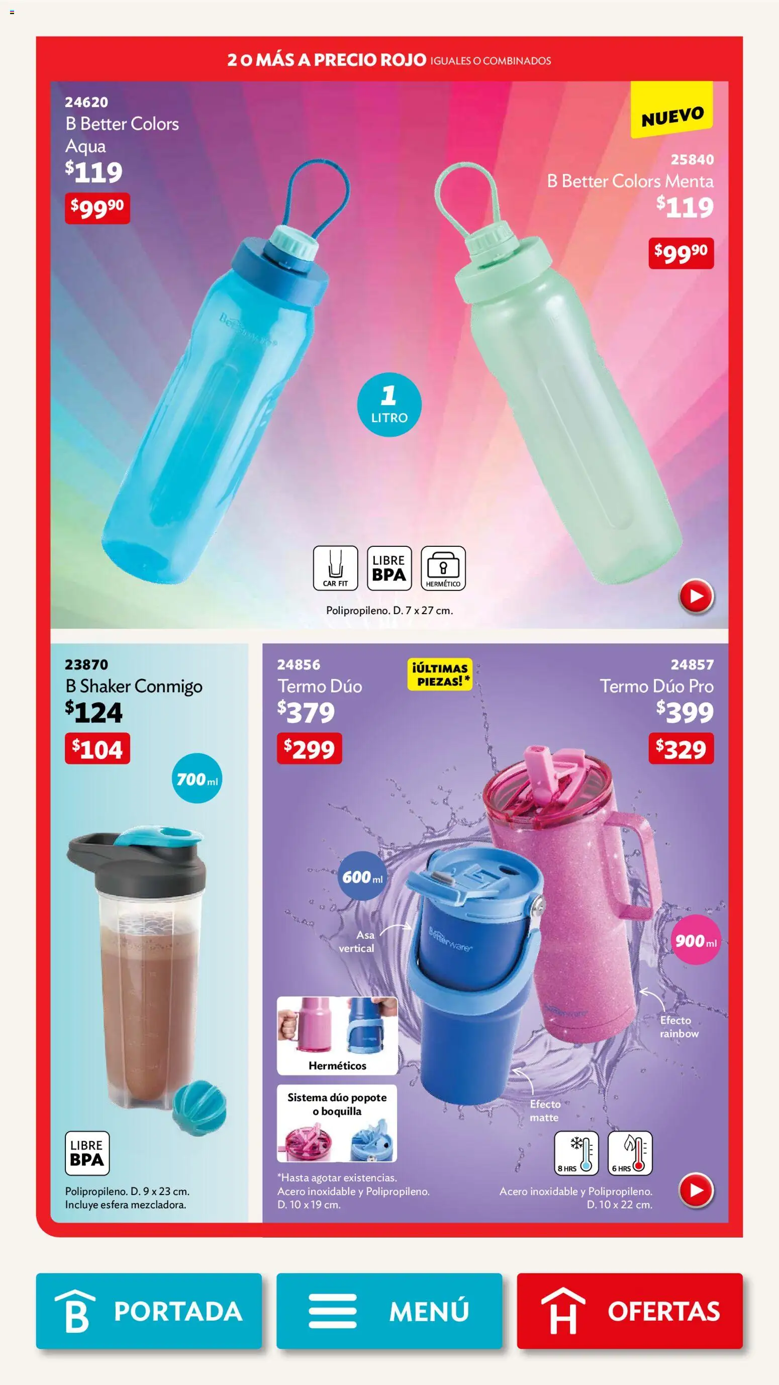Nuevas ofertas de Betterware válidas en toda la República Mexicana desde el 01.12.2025. ¡Encuentra las mejores ofertas en Betterware campaña 12 2025! | Página: 112 | Productos: Termo