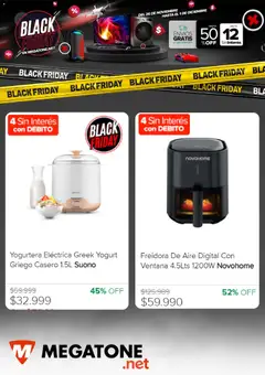 Vista previa Megatone - Black Fraiday válido desde el 26.11.2025 | Página: 5 | Productos: Freidora, Freidora de aire, Yogurtera