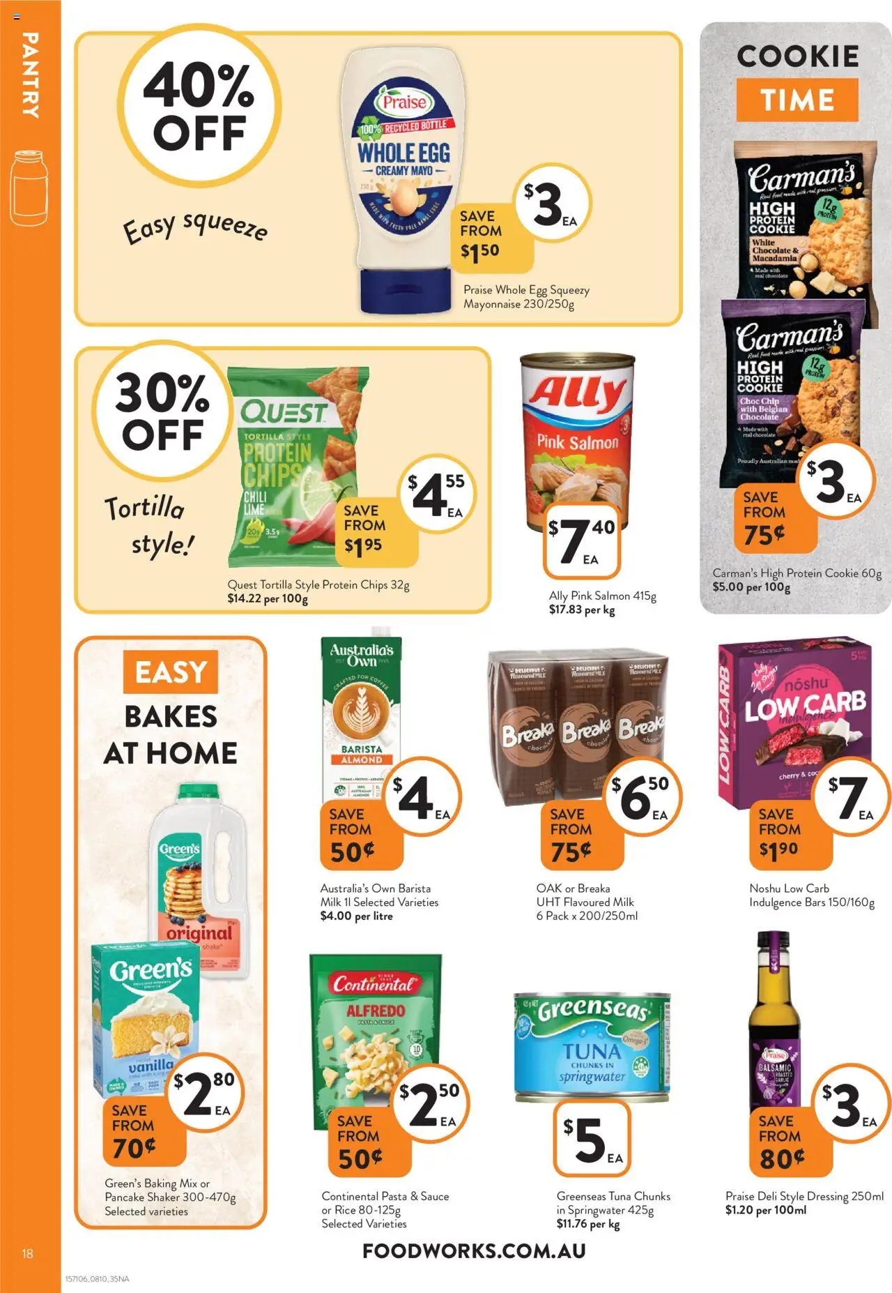 Foodworks catalogue - valid from 08.10.2025 | Page: 18 | Products: Chocolate, Rice, Salmon, Tuna