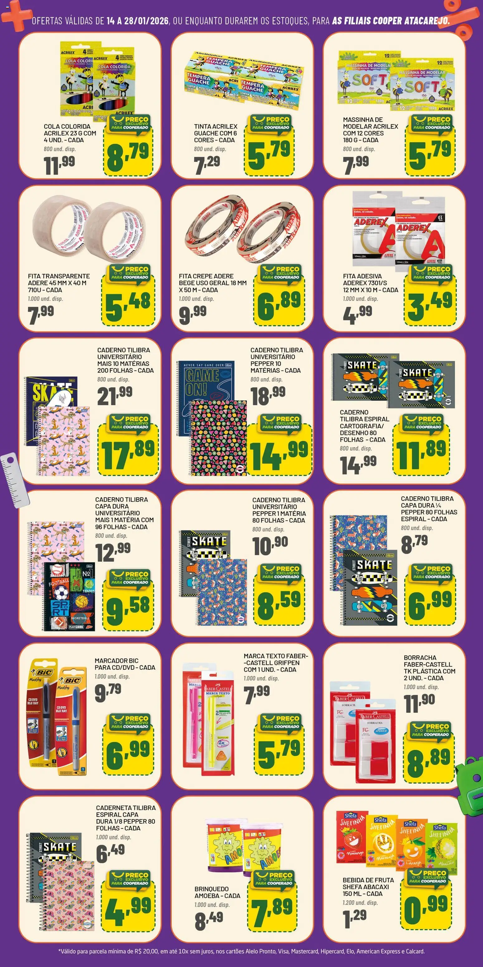Cooper Folheto - válido de 14.01.2026 | Página: 2 | Produtos: Skate, Massinha de modelar, Bebida, Potes