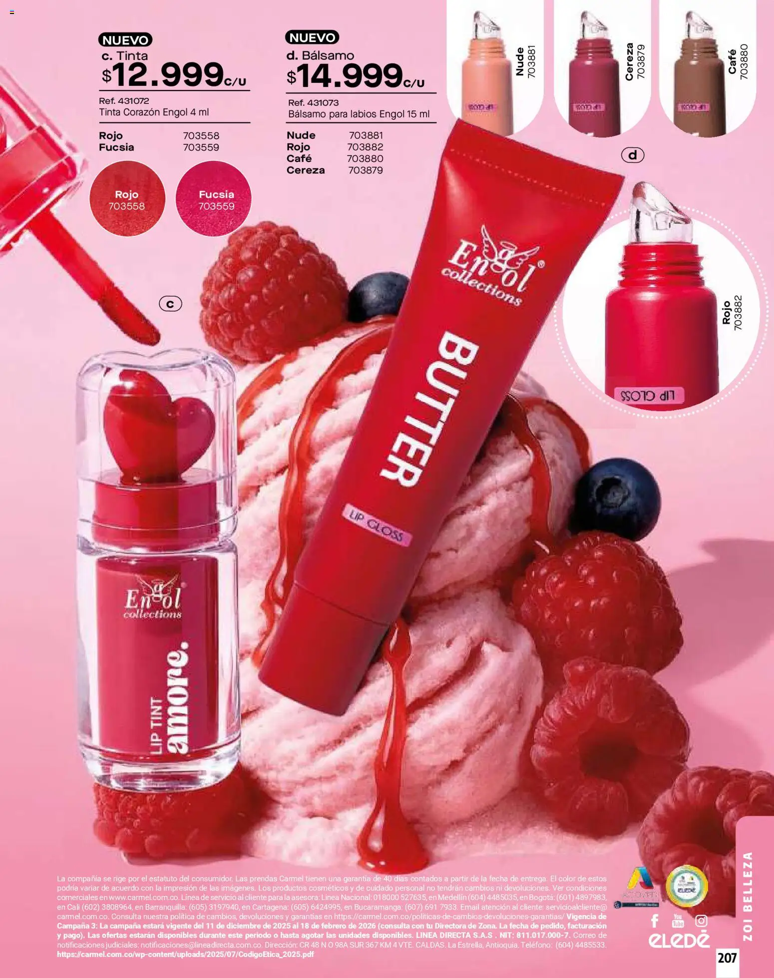 Carmel revista - valida desde el 01.03.2026 | Página: 207 | Productos: Teléfono, Bálsamo, Café