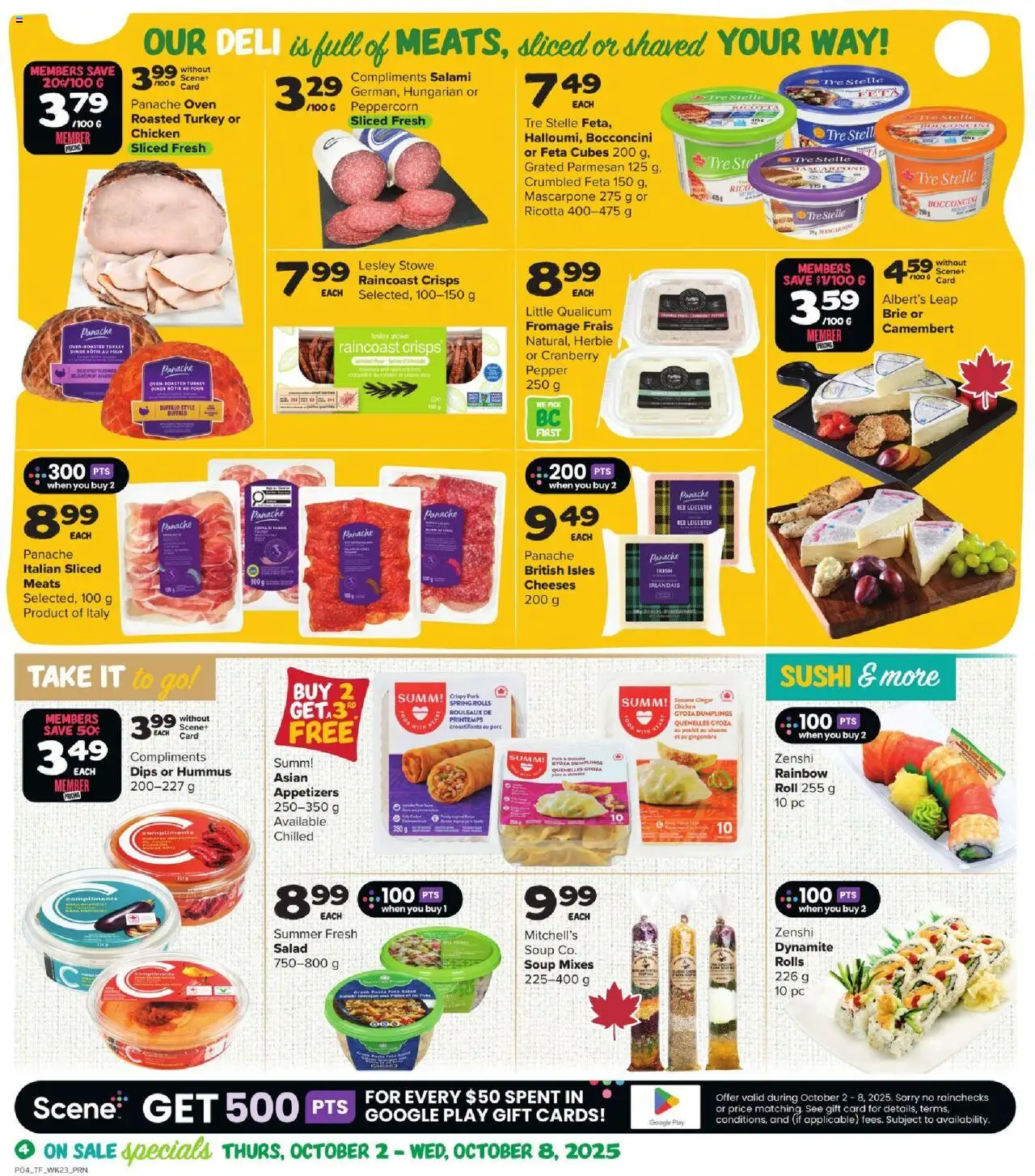 Thrifty Foods flyer valid from 02.10.2025 | Page: 5 | Products: PC, Oven, Chicken, Pork
