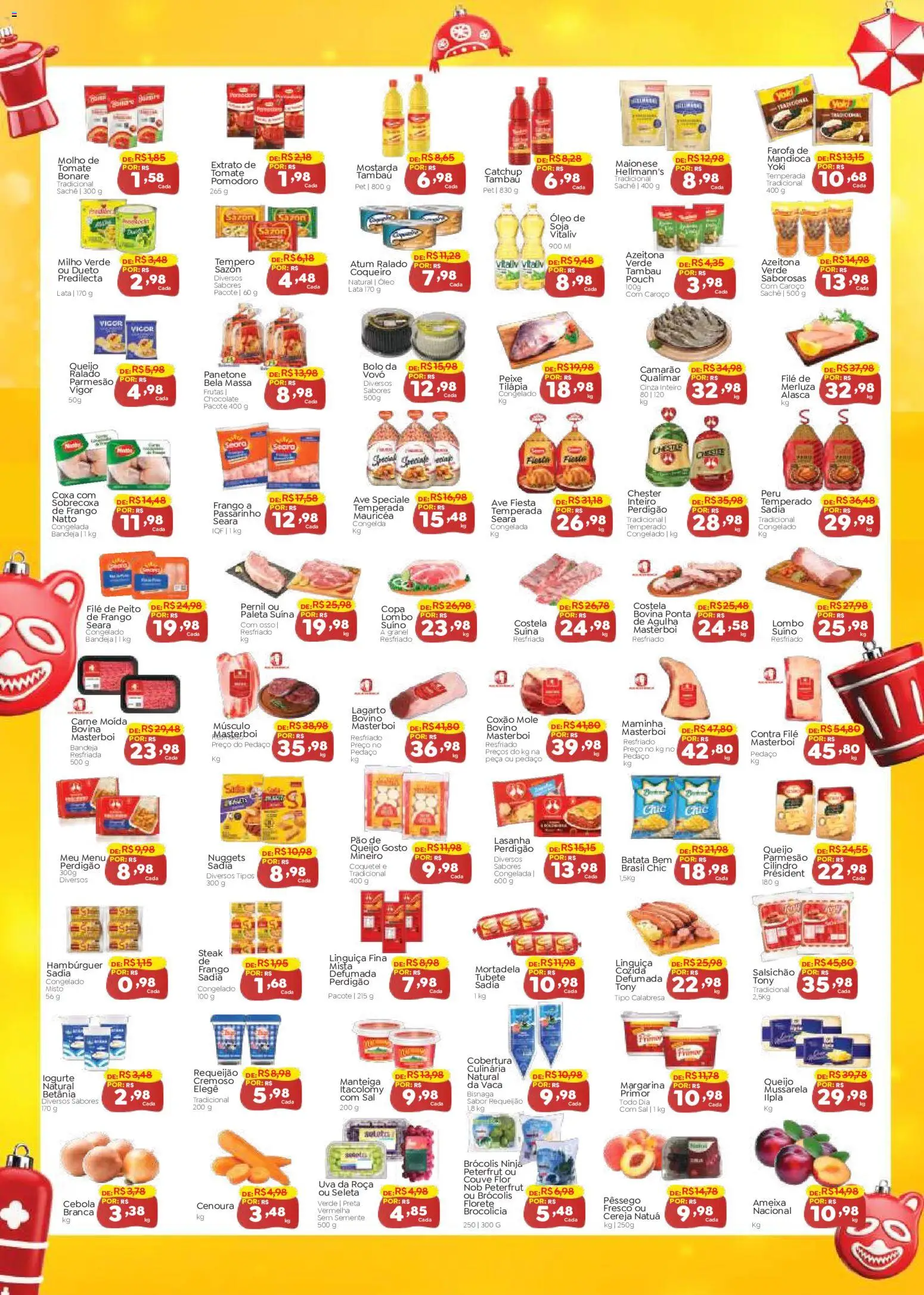 Novo Atacarejo Folheto - válido de 19.12.2025 | Página: 3 | Produtos: Bolo, Lasanha, Farofa, Ameixa