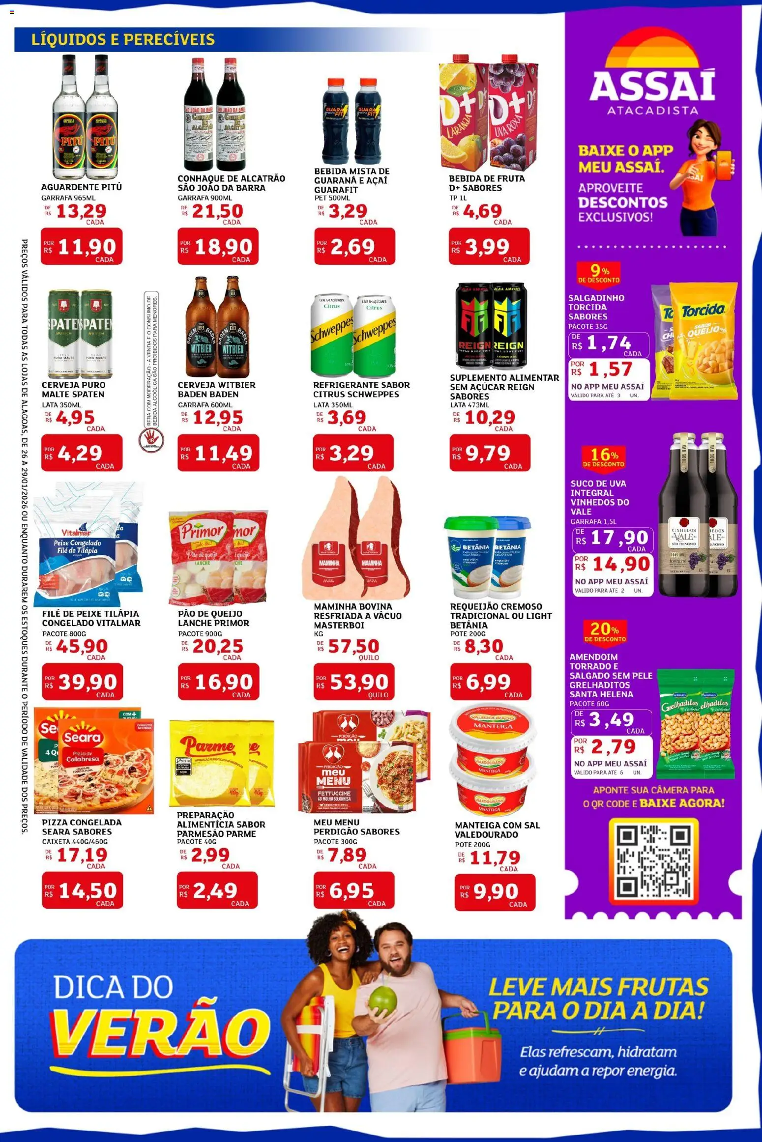 Assaí Atacadista Folheto - válido de 26.01.2026 | Página: 3 | Produtos: Amendoim, Pão, Refrigerante, Açaí