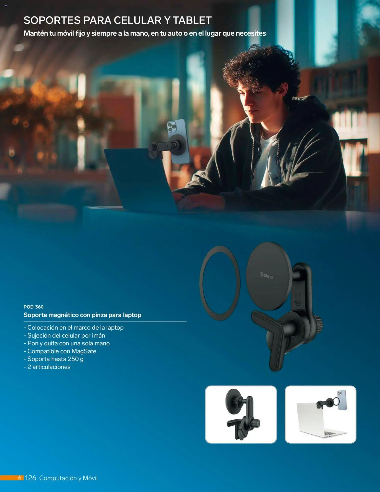 Nuevas ofertas de Steren válidas en toda la República Mexicana desde el 01.01.2026. ¡Encuentra las mejores ofertas en Steren catálogo! | Página: 138 | Productos: Imán, Tablet, Movil, Pinza