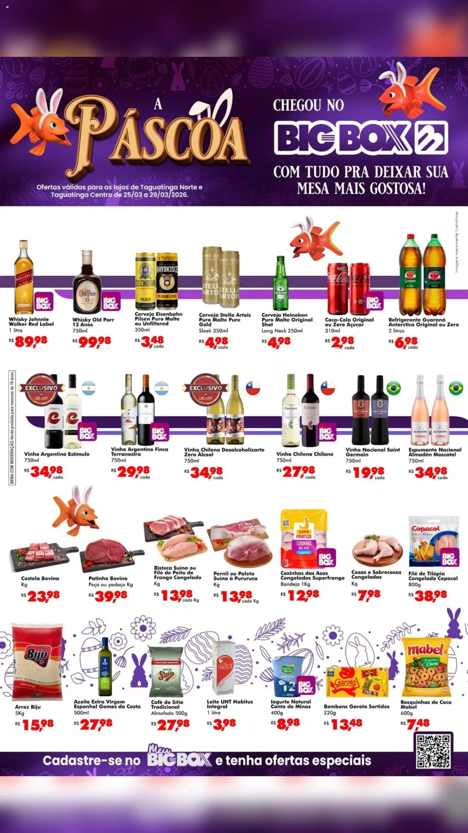 Big Box Folheto - válido de 25.03.2026 | Página: 1 | Produtos: Mesa, Leite, Gomes da costa, Frango