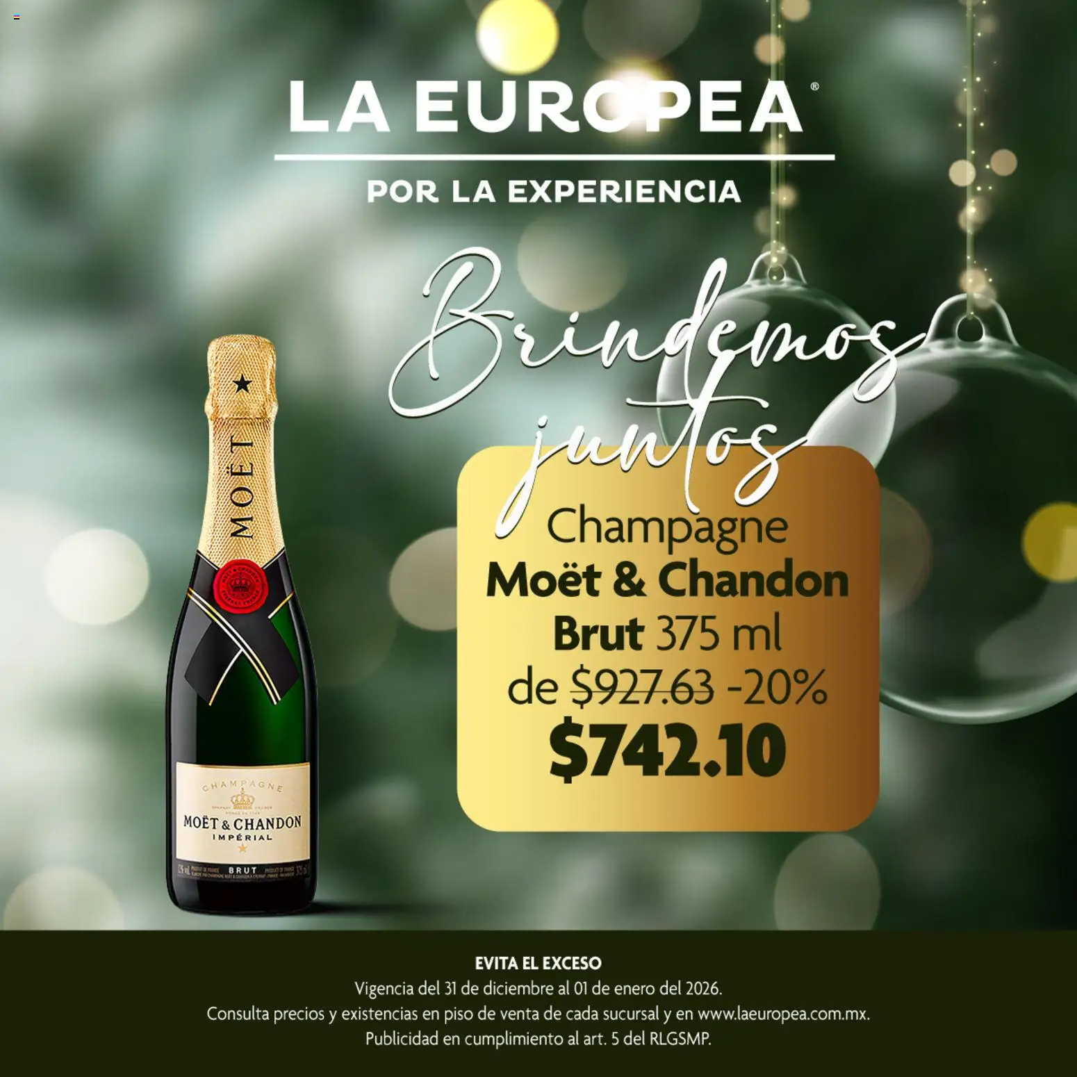 Nuevas ofertas de La Europea válidas en toda la República Mexicana desde el 31.12.2025. ¡Encuentra las mejores ofertas en La Europea catálogo Brindemos juntos! | Página: 1