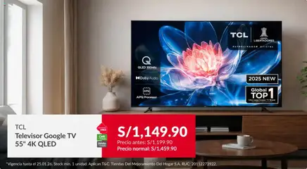 Vista previa de folleto Catálogo Sodimac  de la Sodimac válido desde 19.01.2026 | Página: 4 | Productos: Televisor, Audio