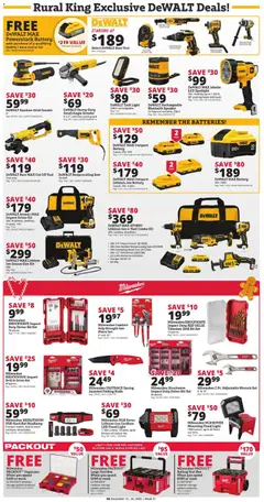 Preview of Rural King weekly ads valid from 15.12.2025 | Page: 8 | Products: Sander, Wrench, Water, Bag