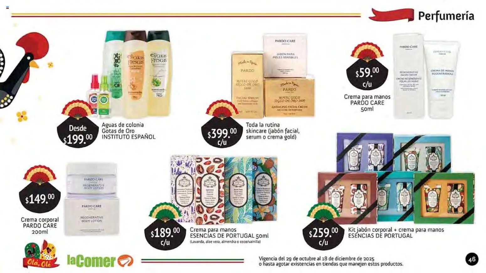 Nuevas ofertas de La Comer válidas en toda la República Mexicana desde el 29.10.2025. ¡Encuentra las mejores ofertas en La Comer folleto Olá, Olé! | Página: 46 | Productos: Serum, Almendra, Body, Jabón