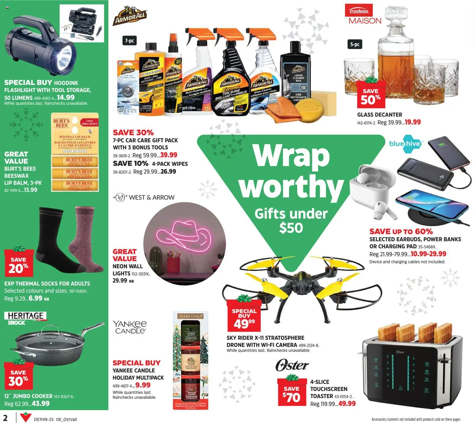 Canadian Tire flyer valid from 27.11.2025 | Page: 2 | Products: Camera, Toaster, Cooker, Socks