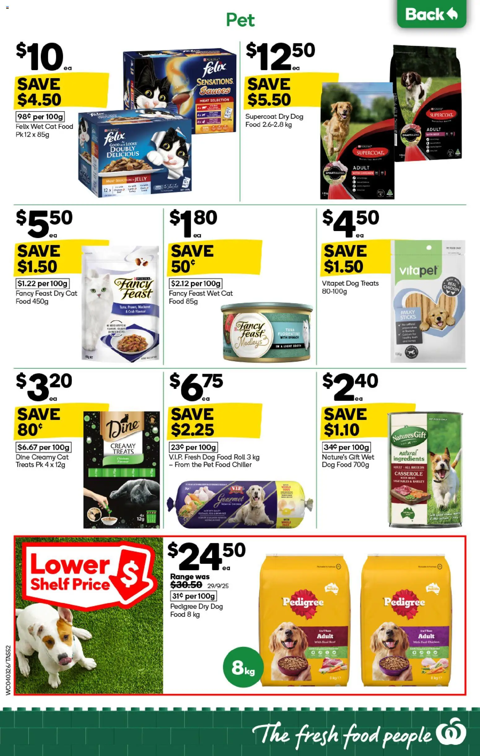 Woolworths catalogue - valid from 04.03.2026 | Page: 52 | Products: Shelf, Meat, Dog food, Spinach
