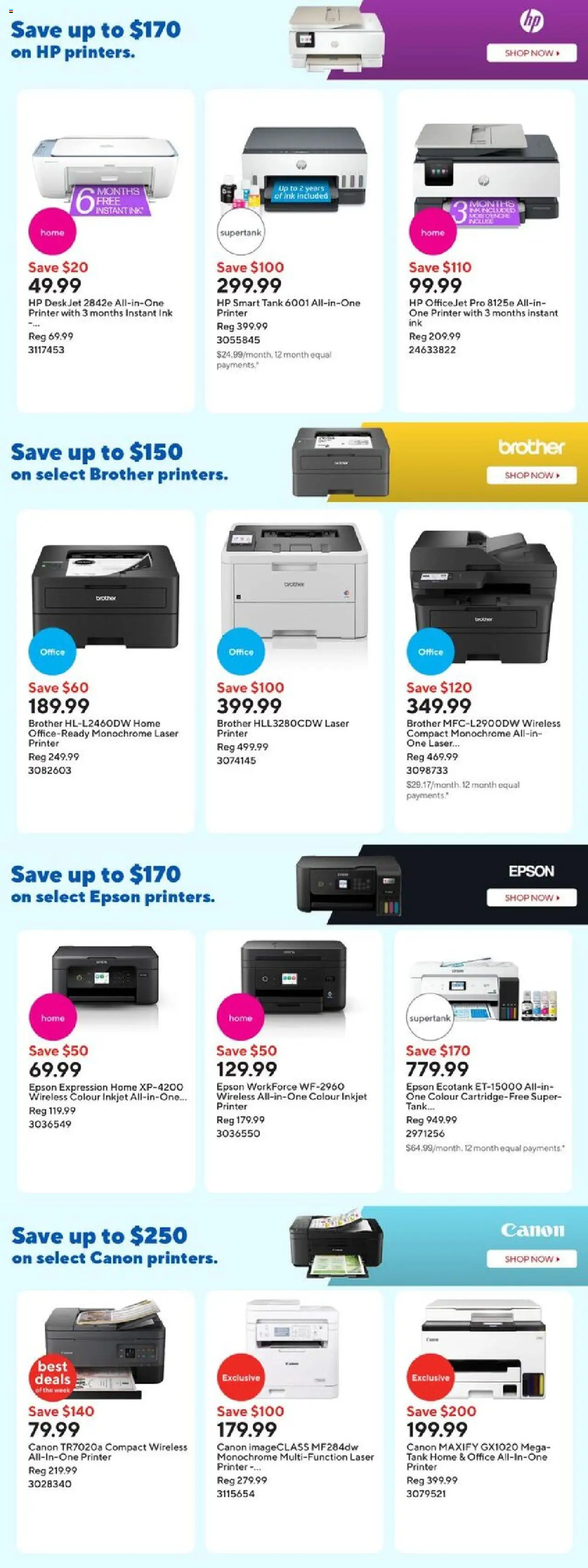 Staples flyer valid from 19.09.2025 | Page: 3 | Products: Printer