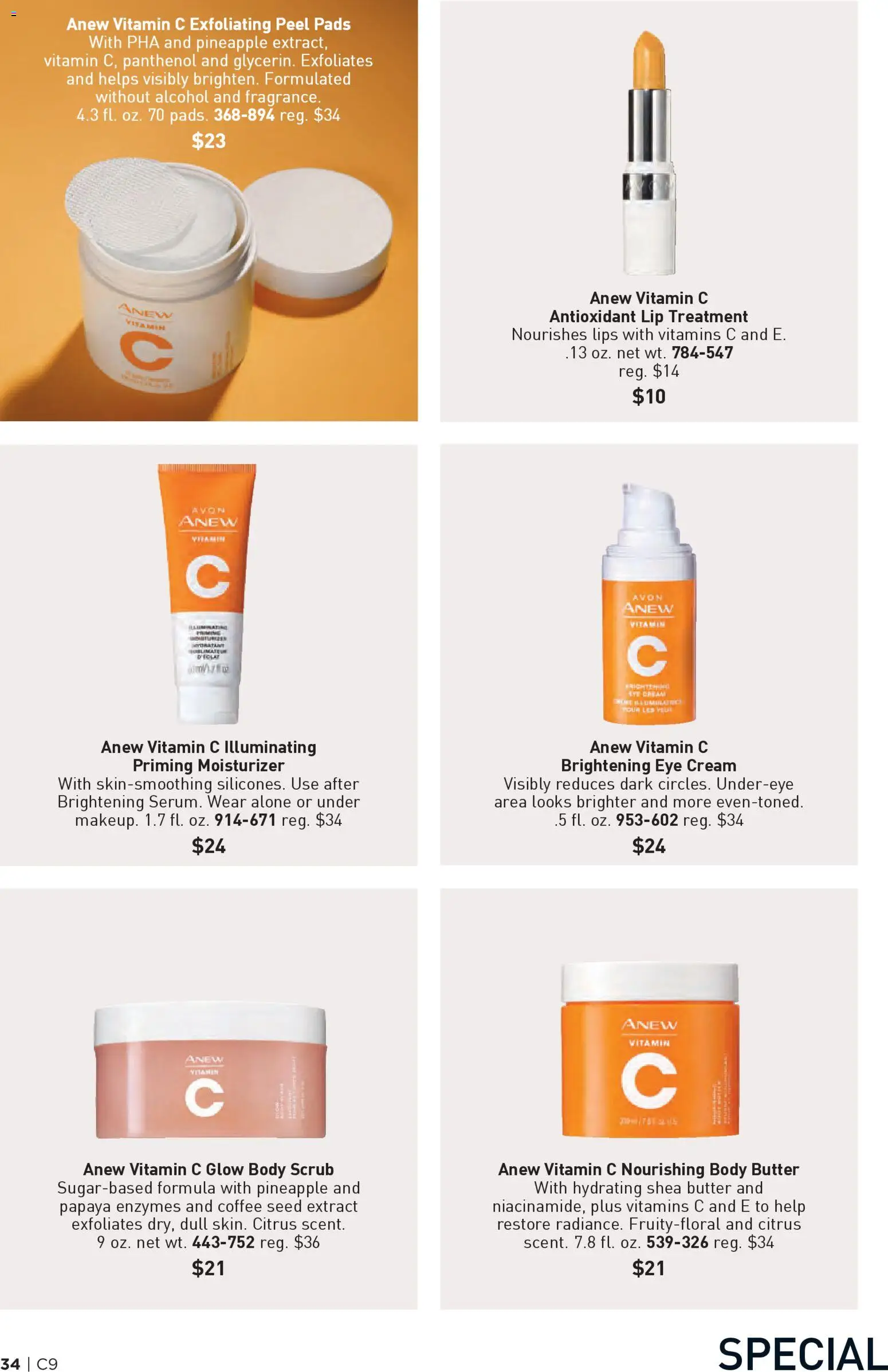 Avon Brochure - valid from 22.04.2026 | Page: 34 | Products: Vitamin, Butter, Eye Cream, Coffee