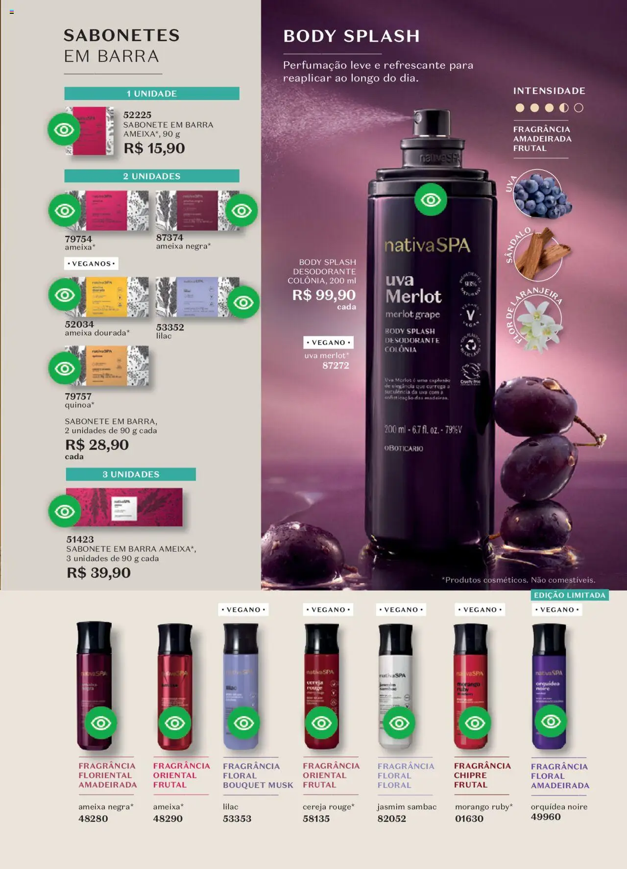 O Boticário Folheto - válido de 11.08.2025 | Página: 23 | Produtos: Cereja, Fragrância, Sabonete, Body