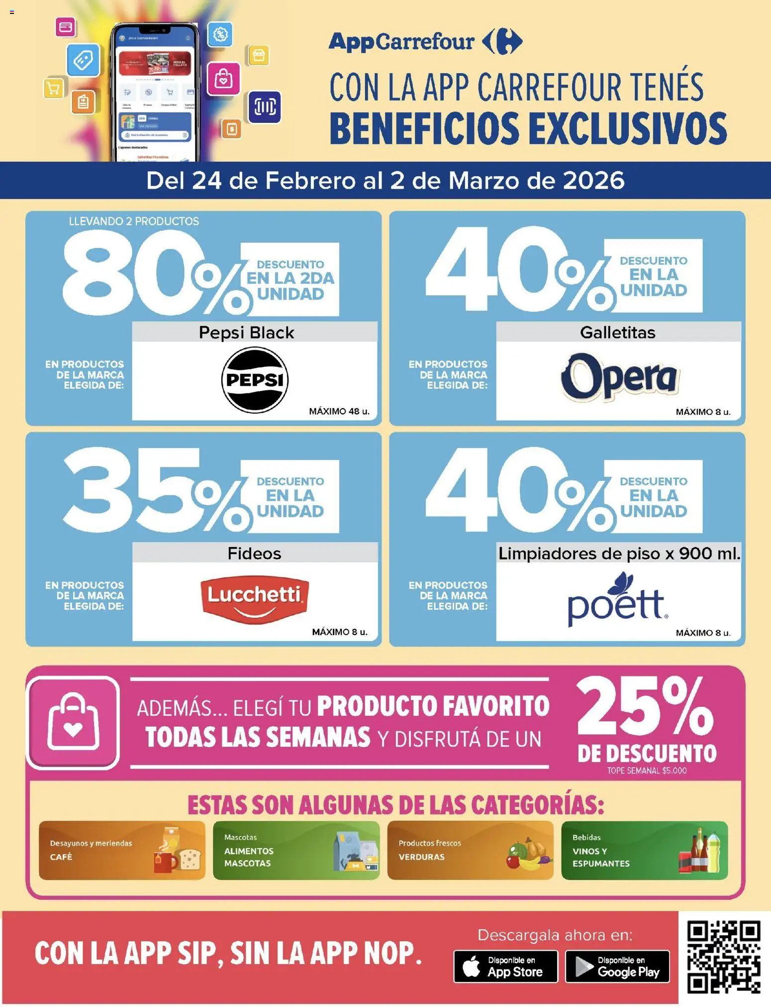 Carrefour Market catálogo │ válido desde el 24.02.2026 | Página: 2 | Productos: Galletitas, Café, Fideos