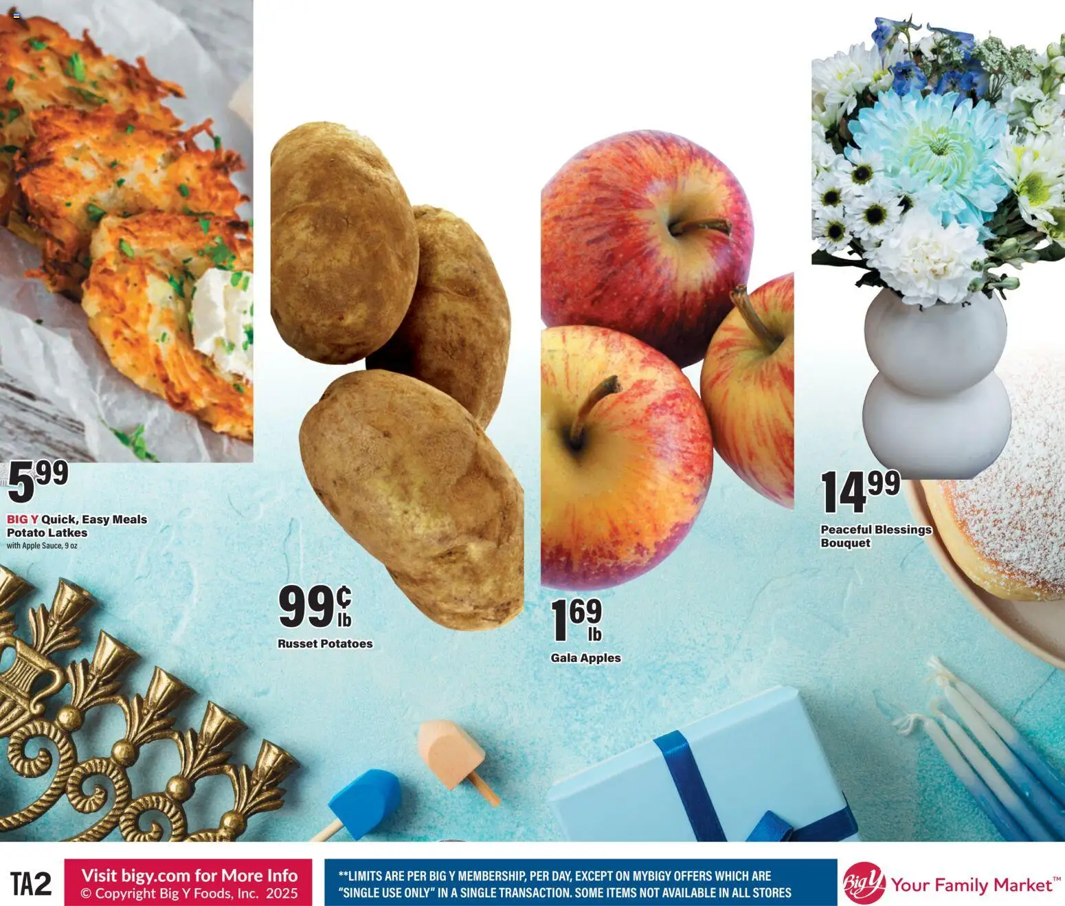Big Y Chanukah - valid from 04.12.2025 | Page: 2 | Products: Apples, Potatoes
