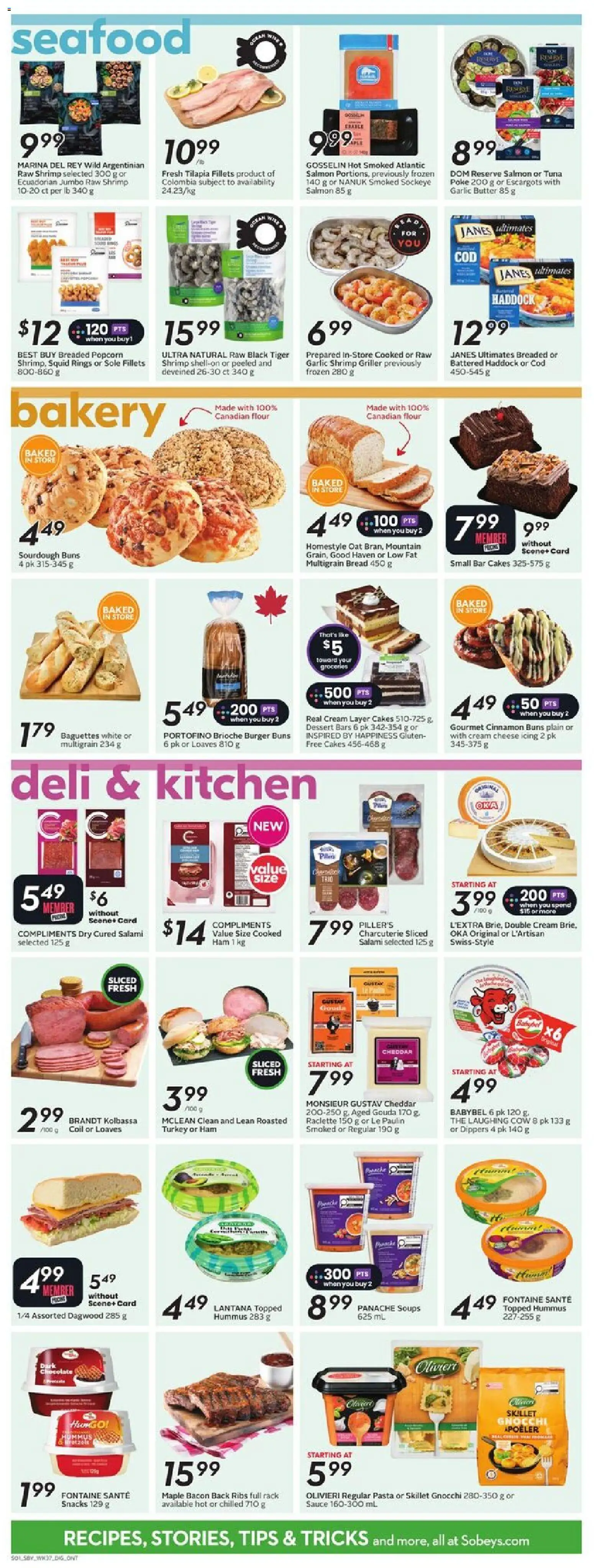 Sobeys flyer valid from 08.01.2026 | Page: 9 | Products: Pasta, Turkey, Bakery, Butter