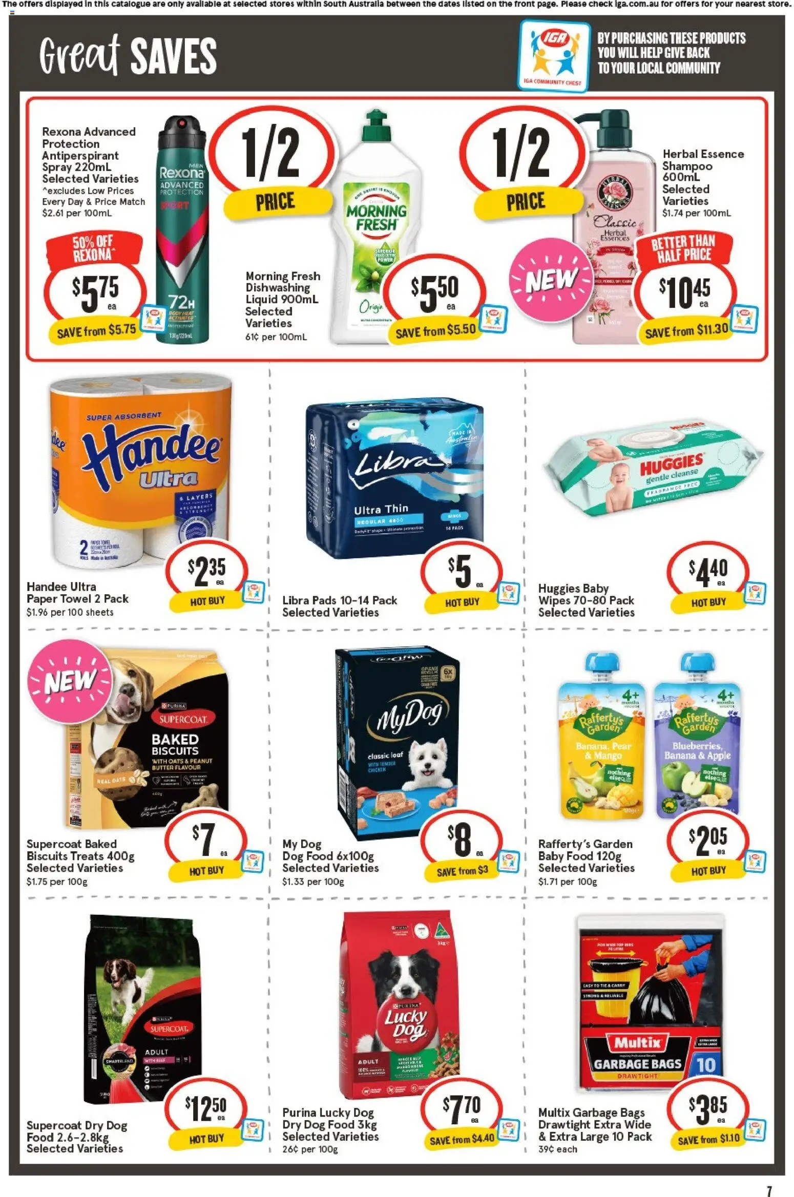 IGA catalogue - valid from 11.03.2026 | Page: 7 | Products: Butter, Antiperspirant, Biscuits, Pear