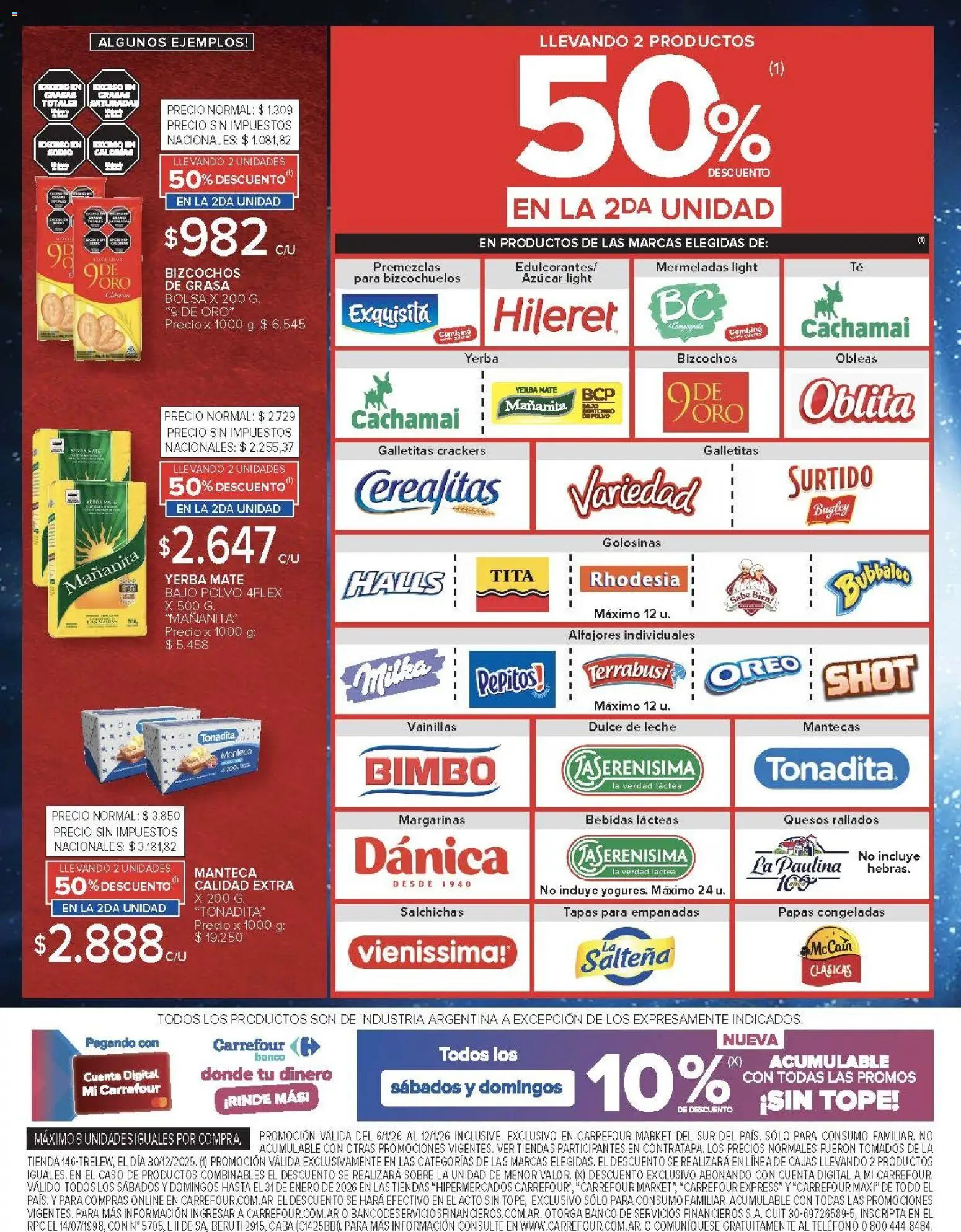 Carrefour ofertas │ válido desde el 06.01.2026 | Página: 43 | Productos: Bolsa, Banco, Azucar, Polvo