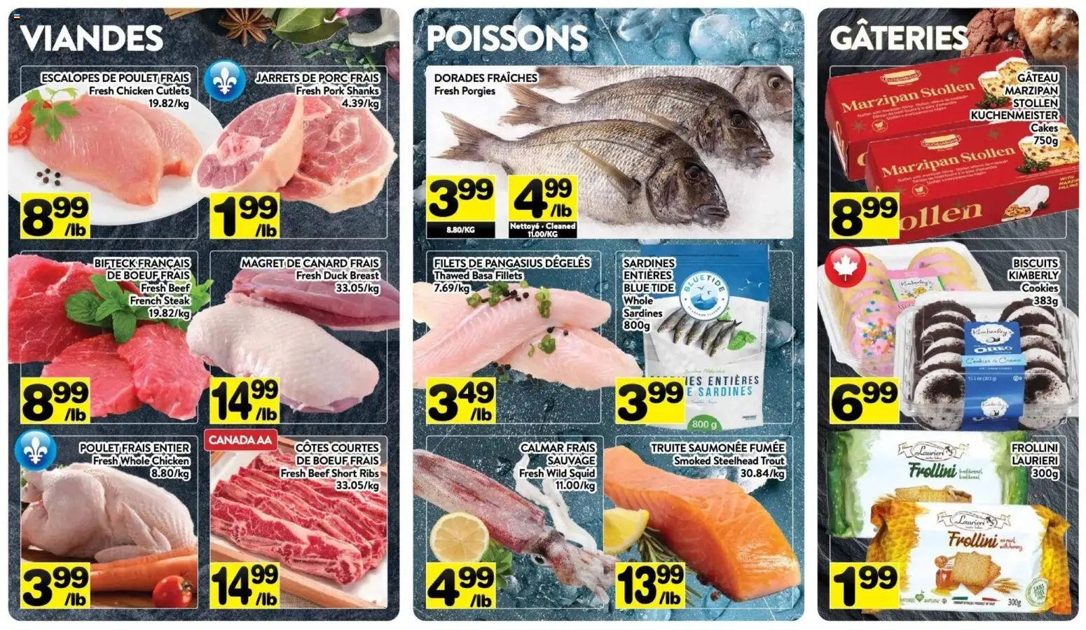 Pa Supermarché flyer valid from 24.11.2025 | Page: 4 | Products: Beef, Cookies, Chicken, Pork