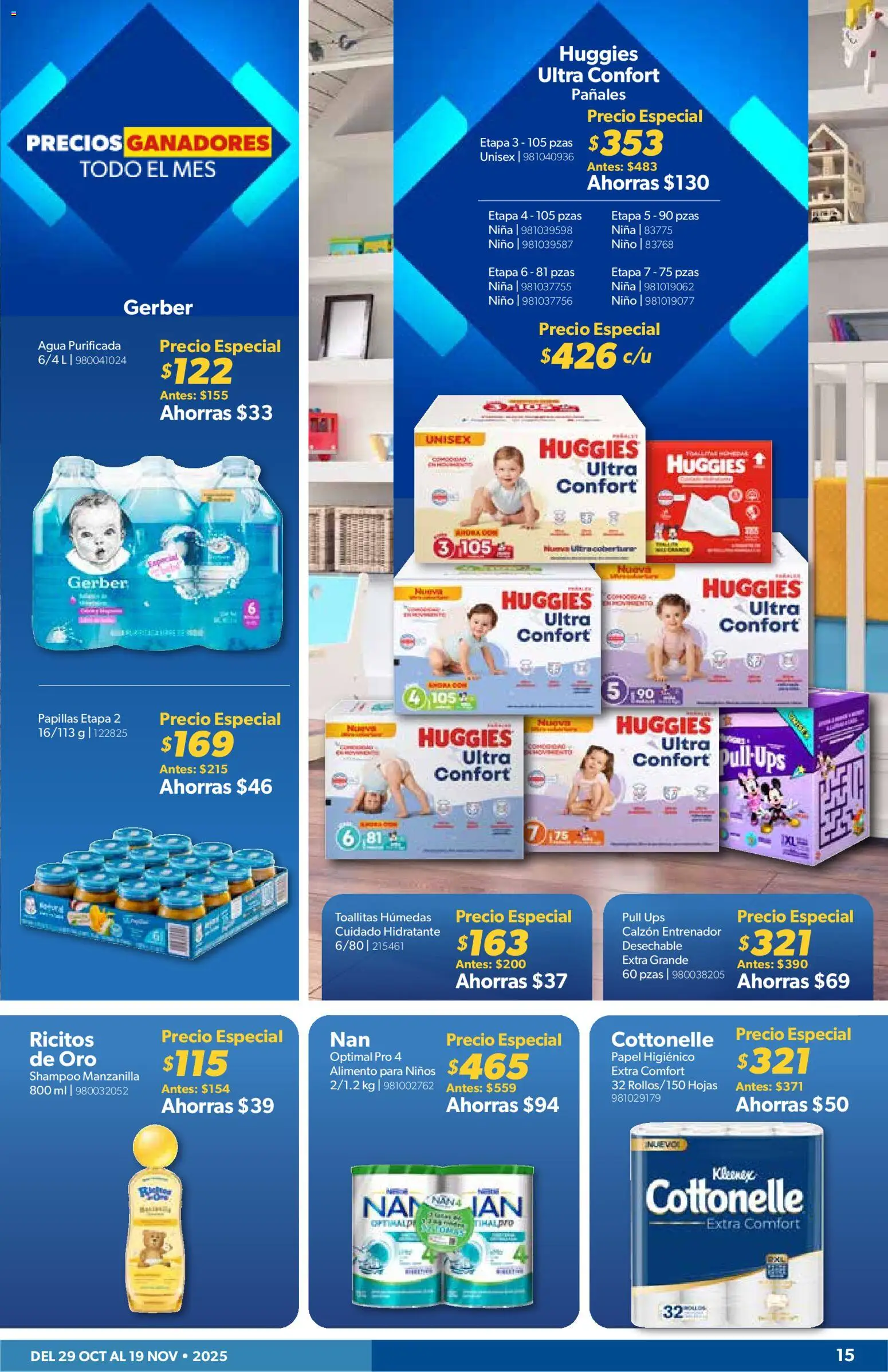 Nuevas ofertas de Sam's Club válidas en toda la República Mexicana desde el 29.10.2025. ¡Encuentra las mejores ofertas en Sam's Club catálogo! | Página: 15 | Productos: Calzón, Agua, Pañales, Papel higiénico