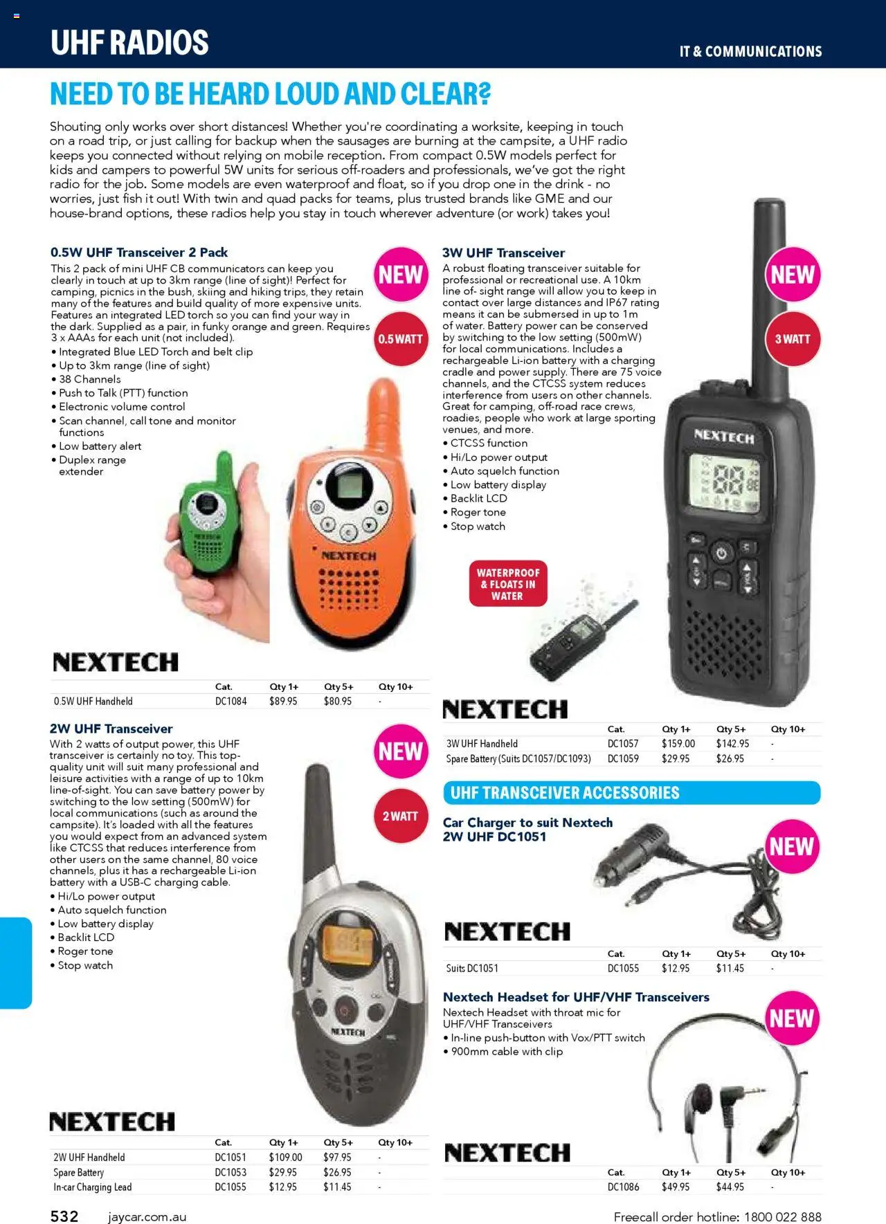 Jaycar catalogue - valid from 09.07.2025 | Page: 532 | Products: Battery, Belt, Headset, Torch