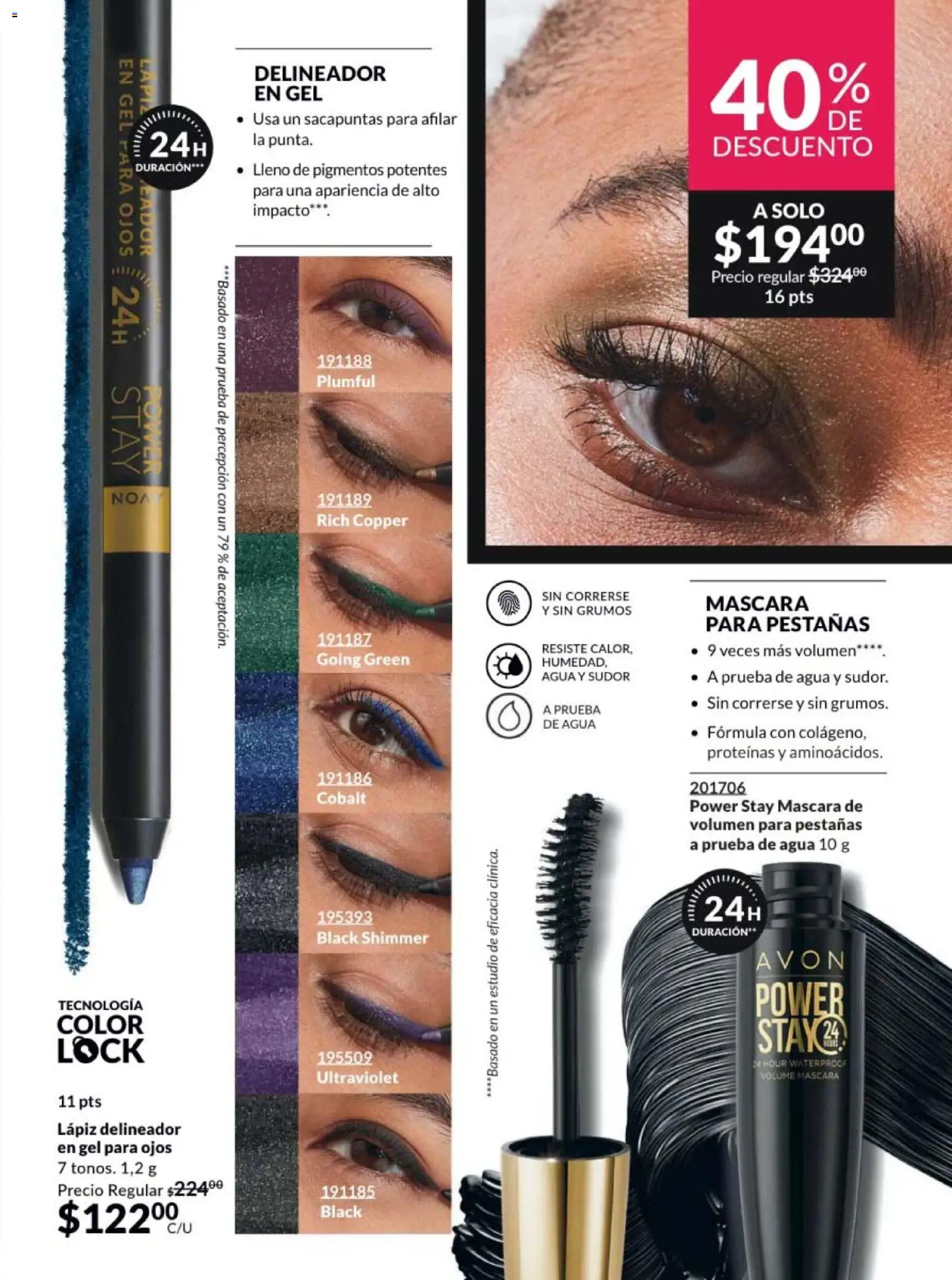 Nuevas ofertas de AVON válidas en toda la República Mexicana desde el 13.03.2026. ¡Encuentra las mejores ofertas en AVON campaña 5 2026! | Página: 51 | Productos: Sacapuntas, Máscara, Agua, Delineador