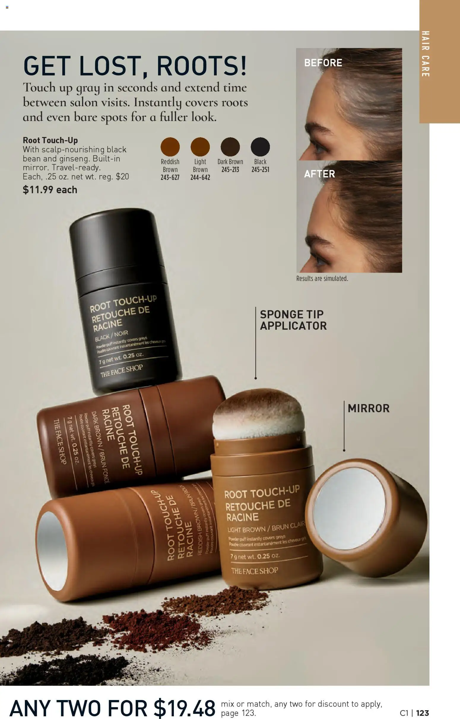 Avon Brochure - valid from 31.12.2025 | Page: 123 | Products: Mirror, Powder, Sponge