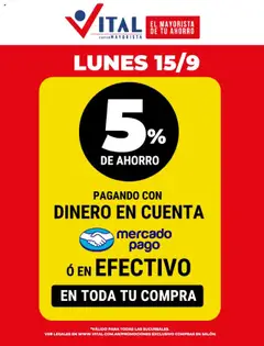 Vista previa Vital - Mercado Pago válido desde el 15.09.2025