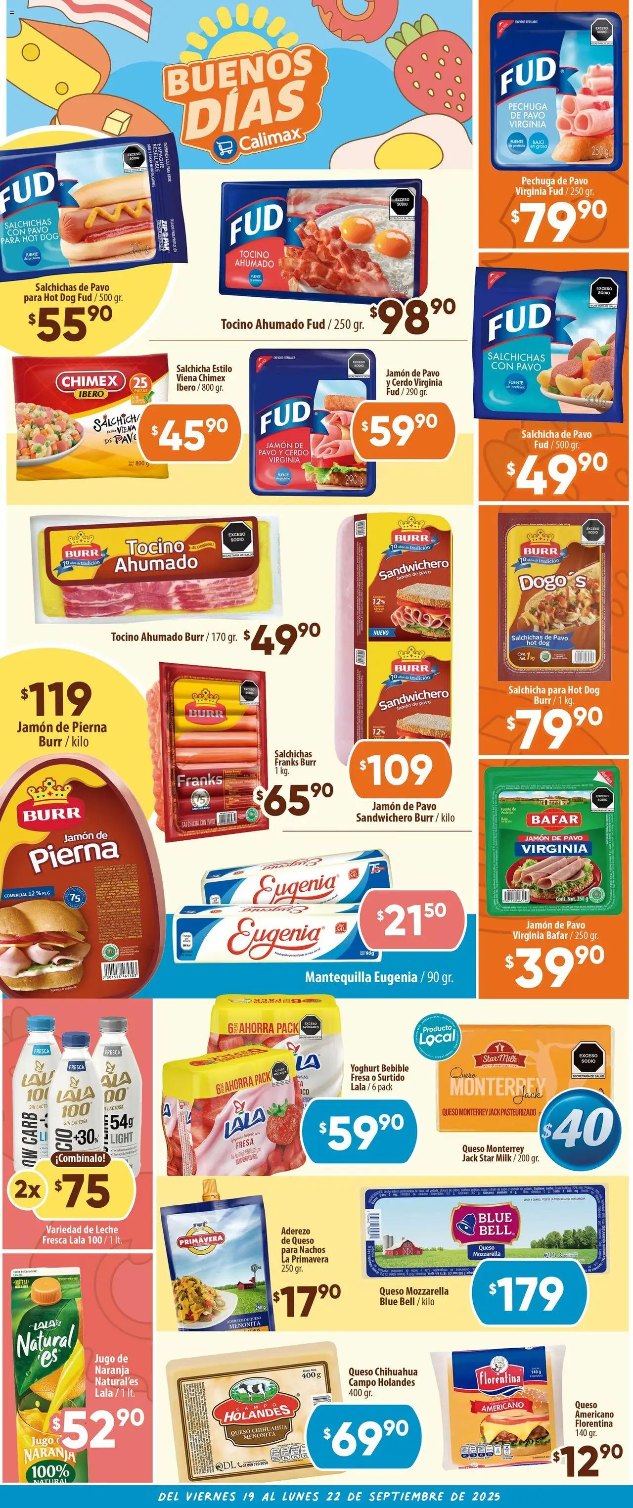 Nuevas ofertas de Calimax válidas en toda la República Mexicana desde el 19.09.2025. ¡Encuentra las mejores ofertas en Calimax - Folleto Tijuana! | Página: 3 | Productos: Aderezo, Salchicha, Mantequilla, Queso