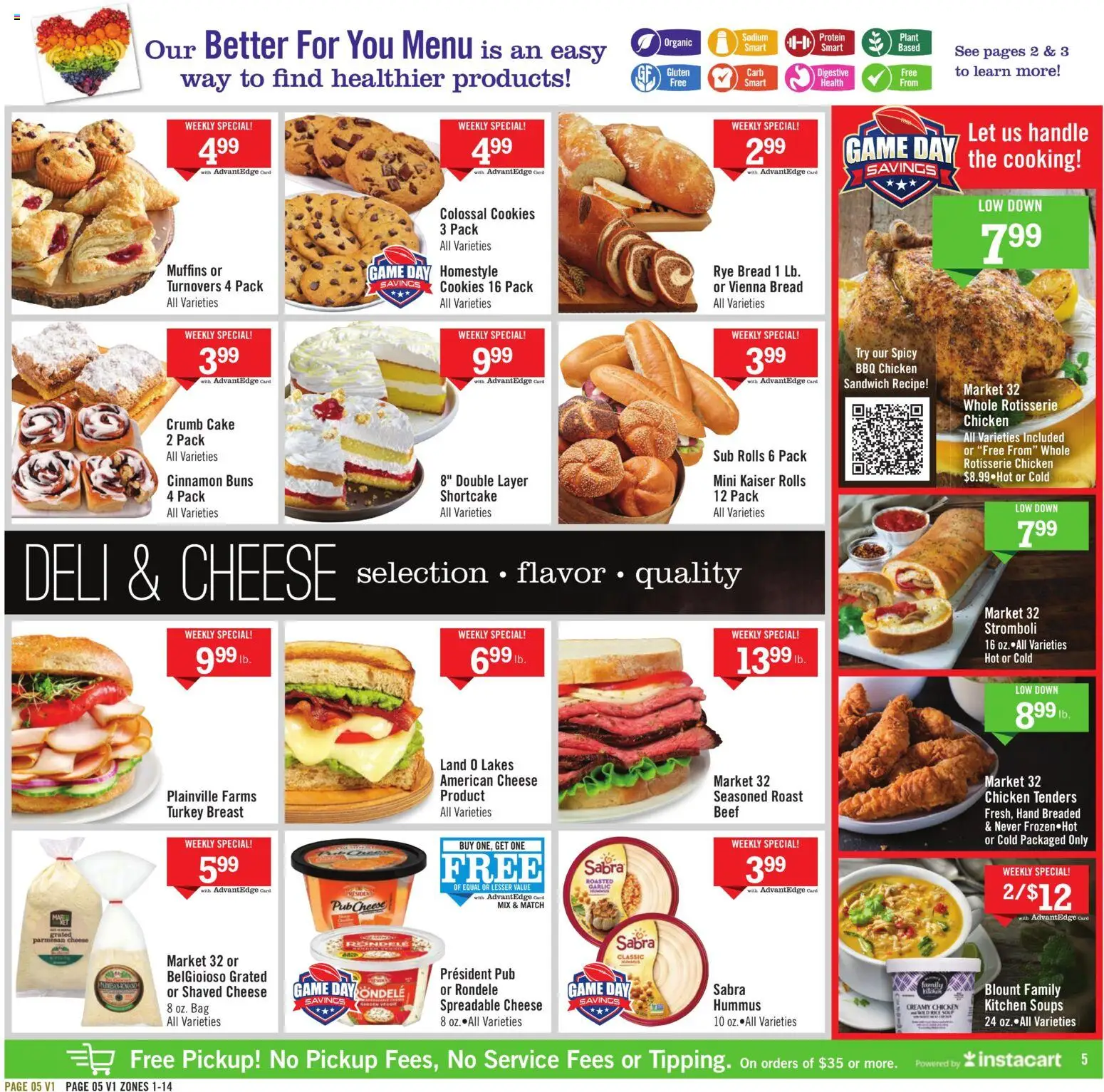 Price Chopper Weekly Ad - valid from 18.01.2026 | Page: 5 | Products: Bread, Beef, Garlic, Game