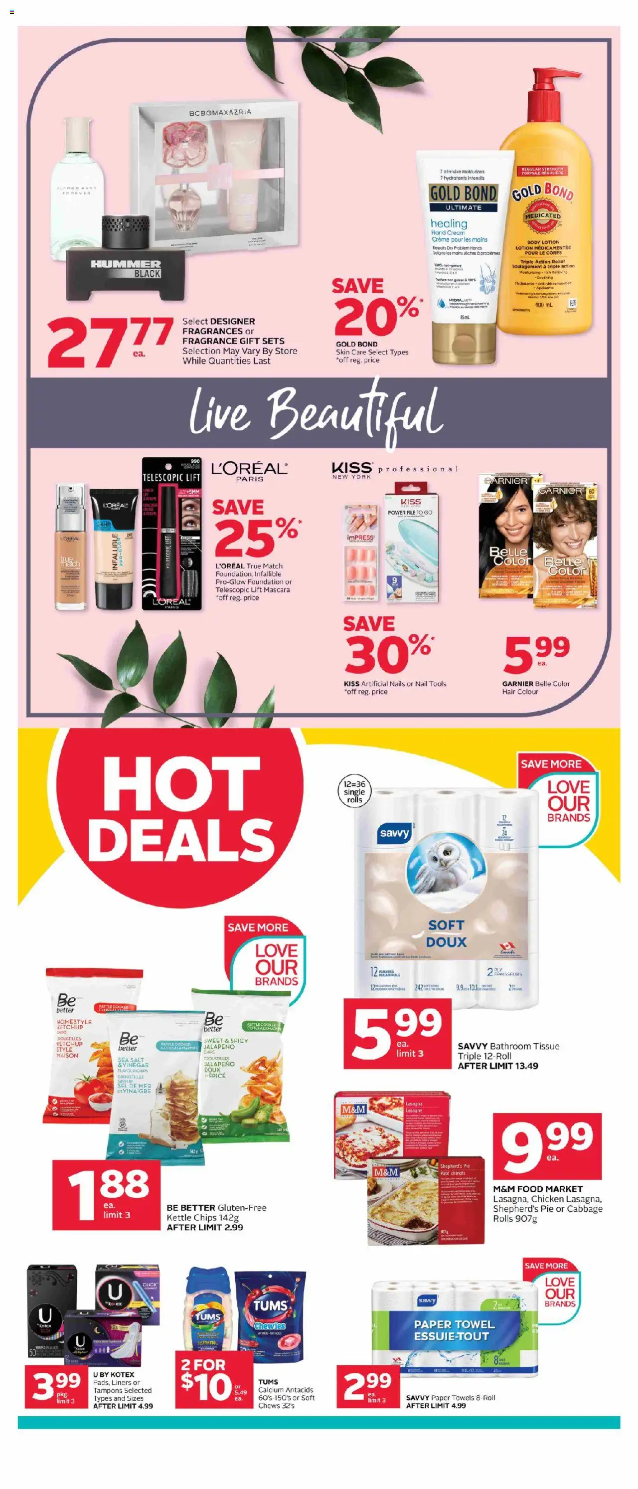 Rexall flyer valid from 08.08.2025 | Page: 2 | Products: Chips, Kettle, Fragrance, Chicken