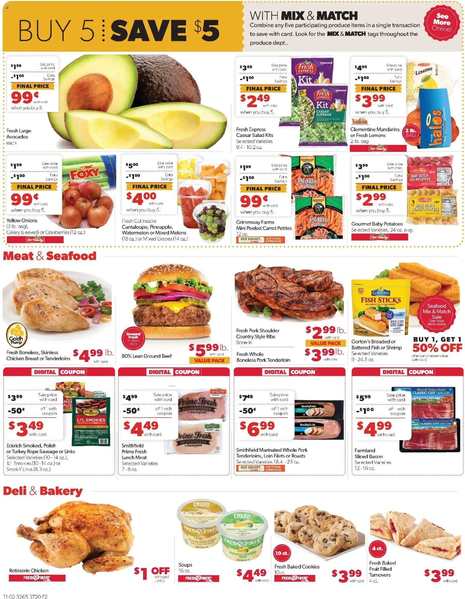 Family Fare Weekly Ad - NE - valid from 02.11.2025 | Page: 2 | Products: Pork, Salad, Seafood, Sausage