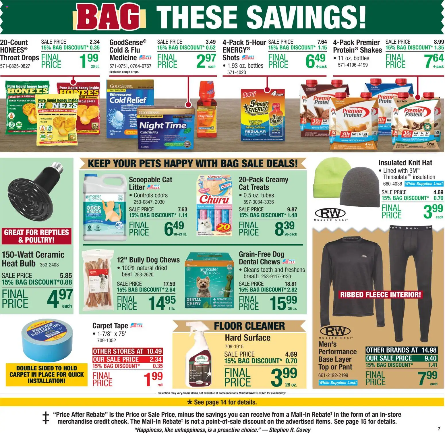 Menards Ad - valid from 11.01.2026 | Page: 8 | Products: Sugar, Lemon, Poultry, Bag
