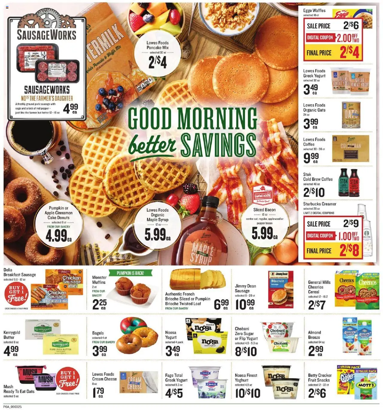 Lowes Foods Weekly Ad - NC - valid from 03.09.2025 | Page: 8 | Products: Cheese, Yogurt, Pork, Cream